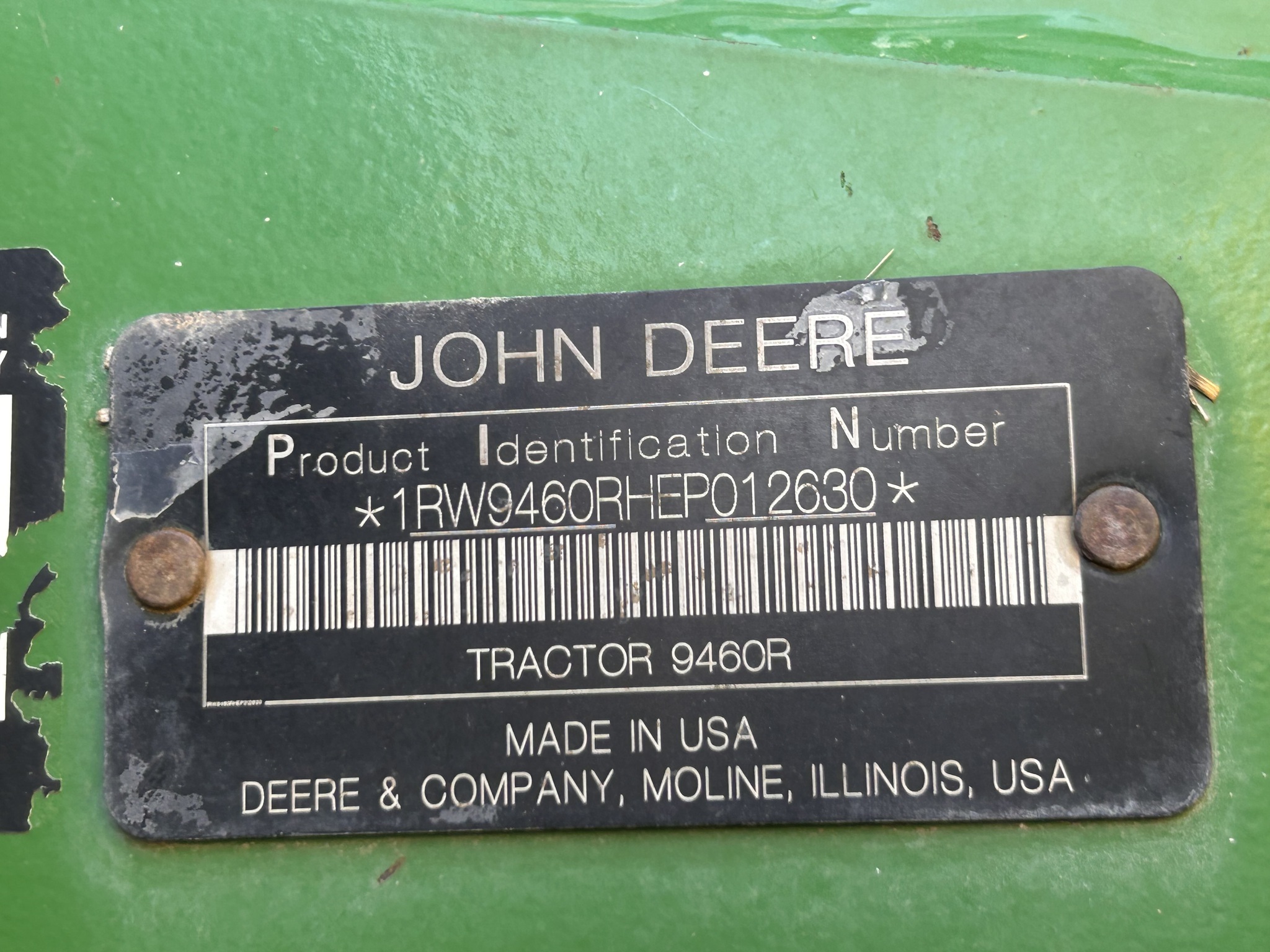 2014 John Deere 9460R Tractor