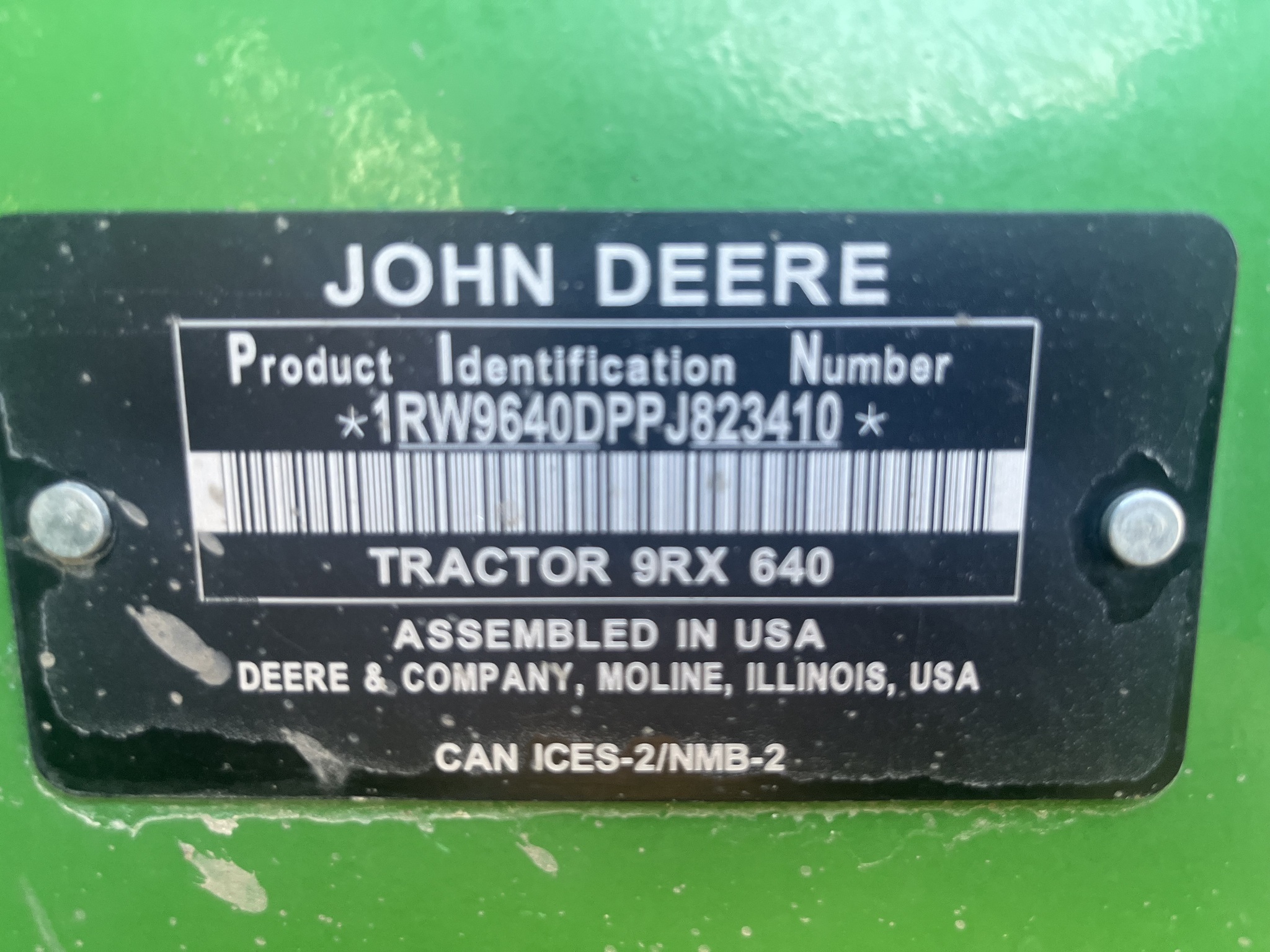 2023 John Deere 9RX 640 Tractor