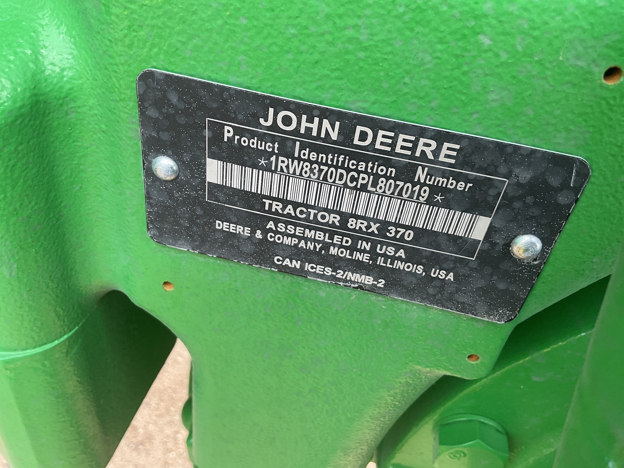 2023 John Deere 8RX 370 Tractor