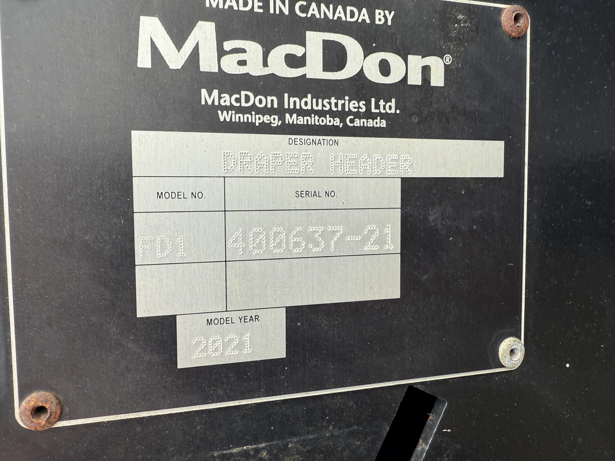 2021 MacDon FD140 Platform