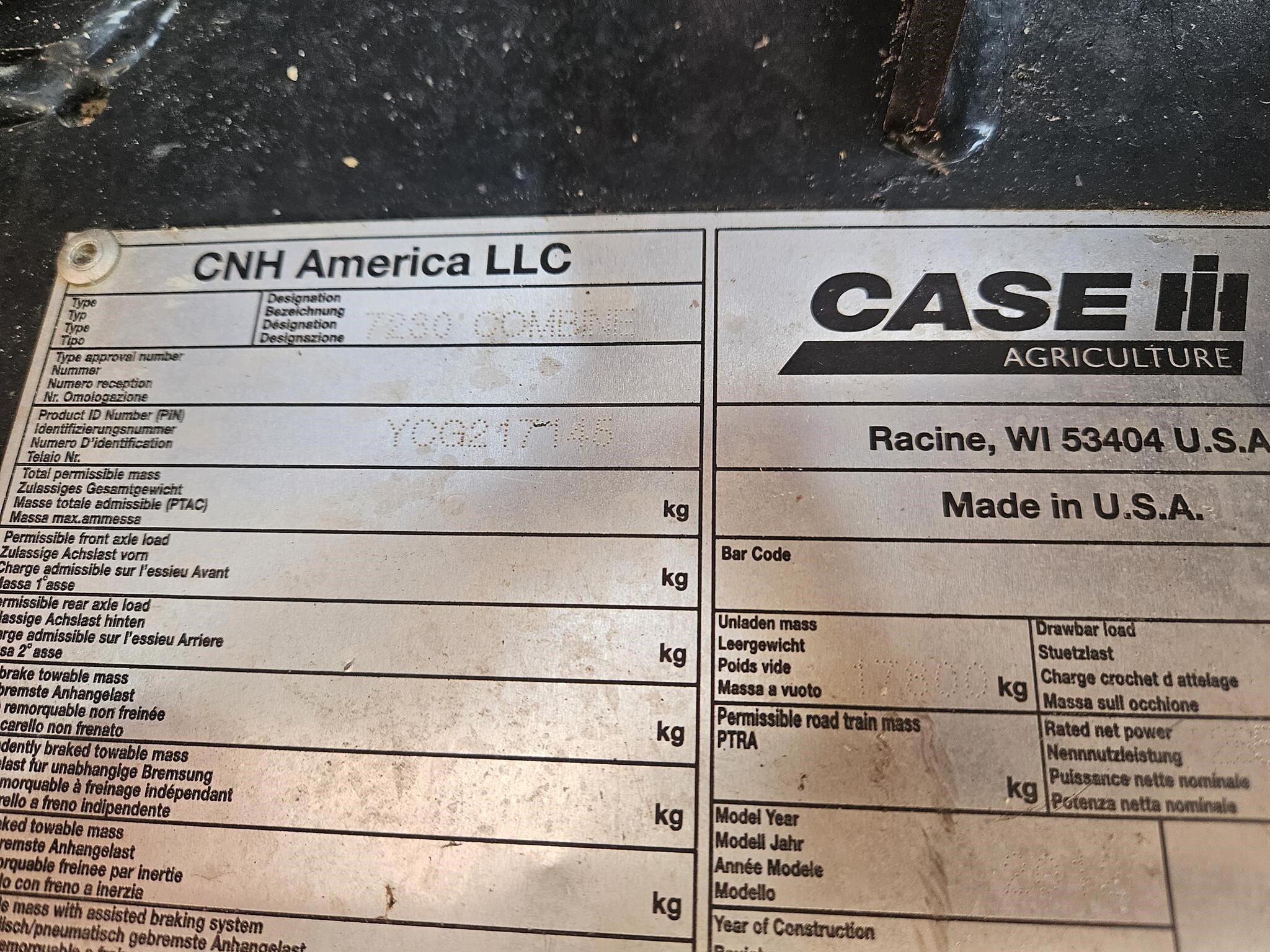 2012 Case IH 7230 Combine
