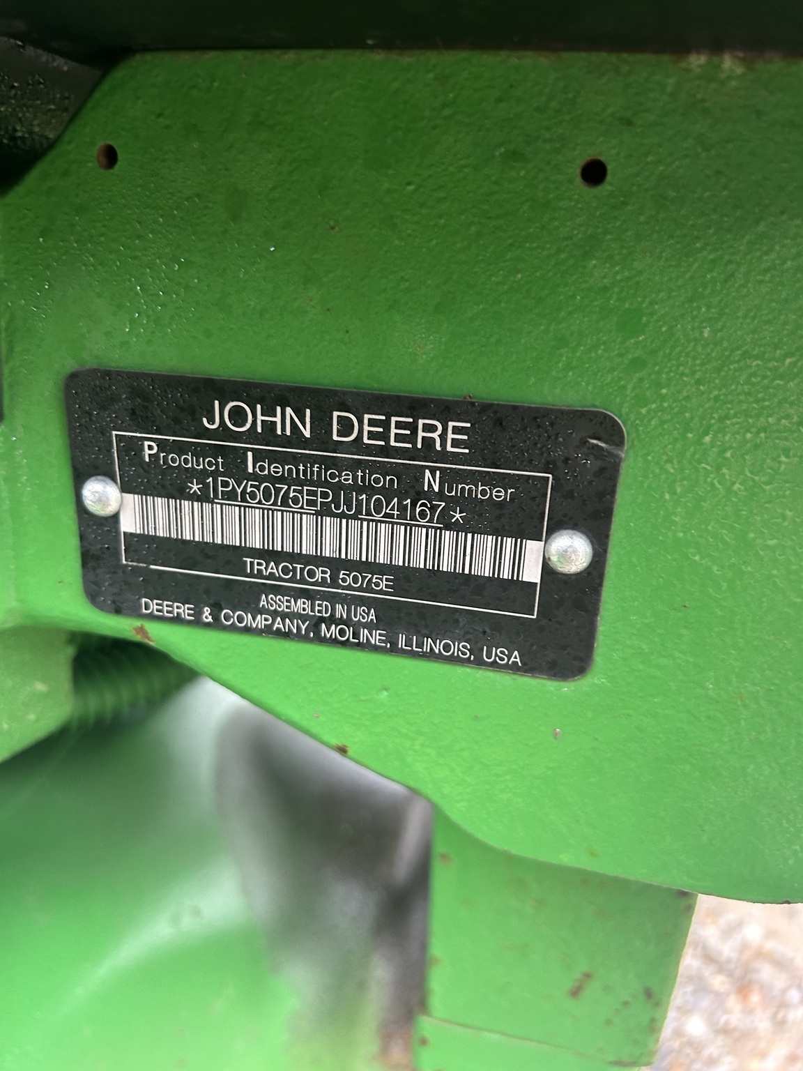 2018 John Deere 5075E Tractor