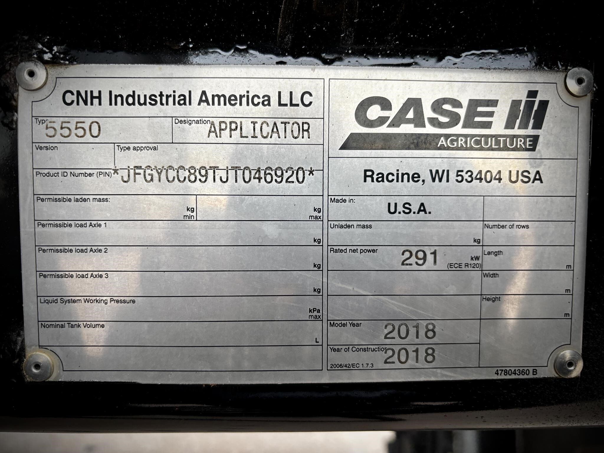 2018 Case IH TRIDENT 5550 Self-Propelled Sprayer