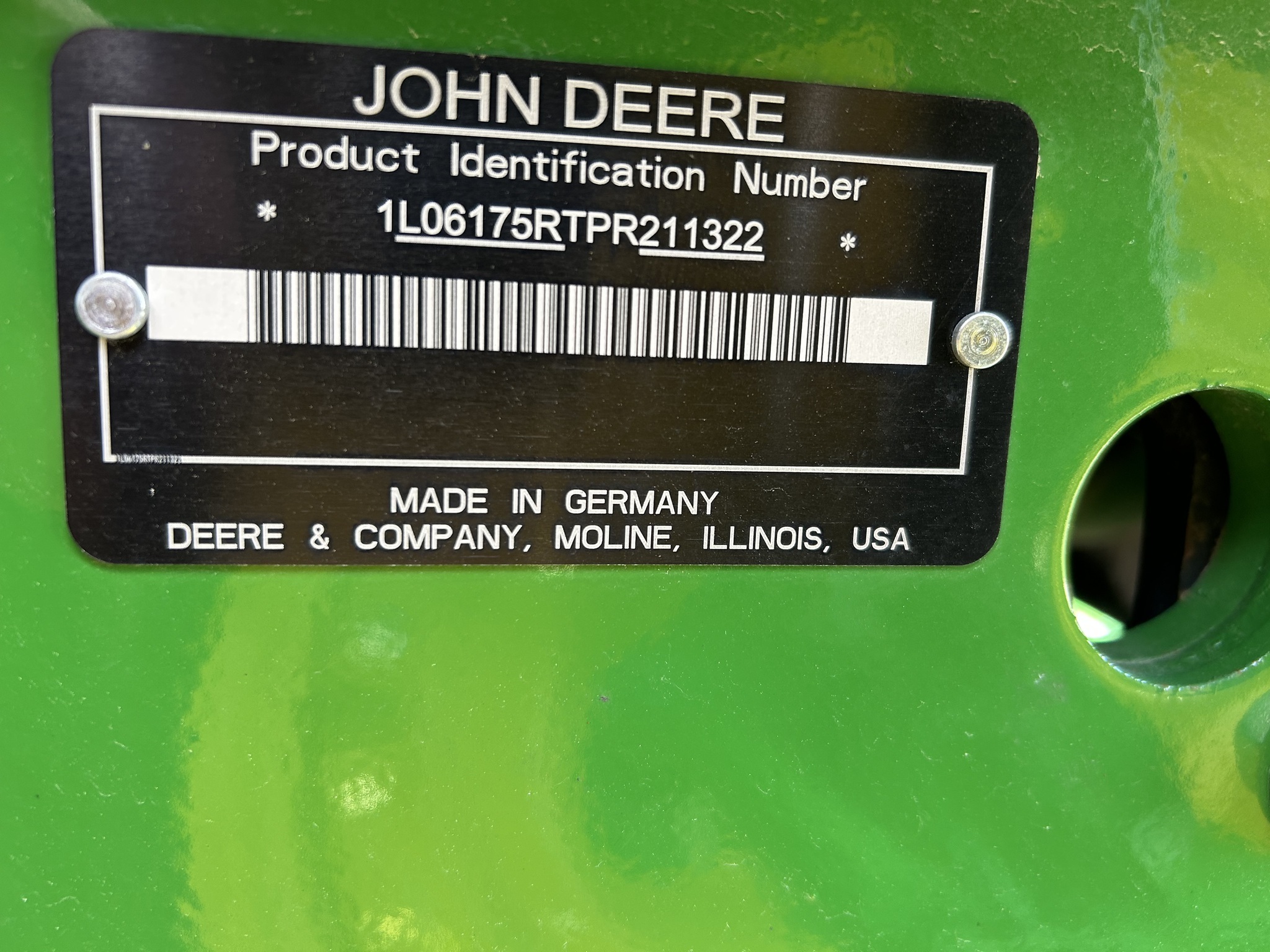 2024 John Deere 6R 175 Tractor