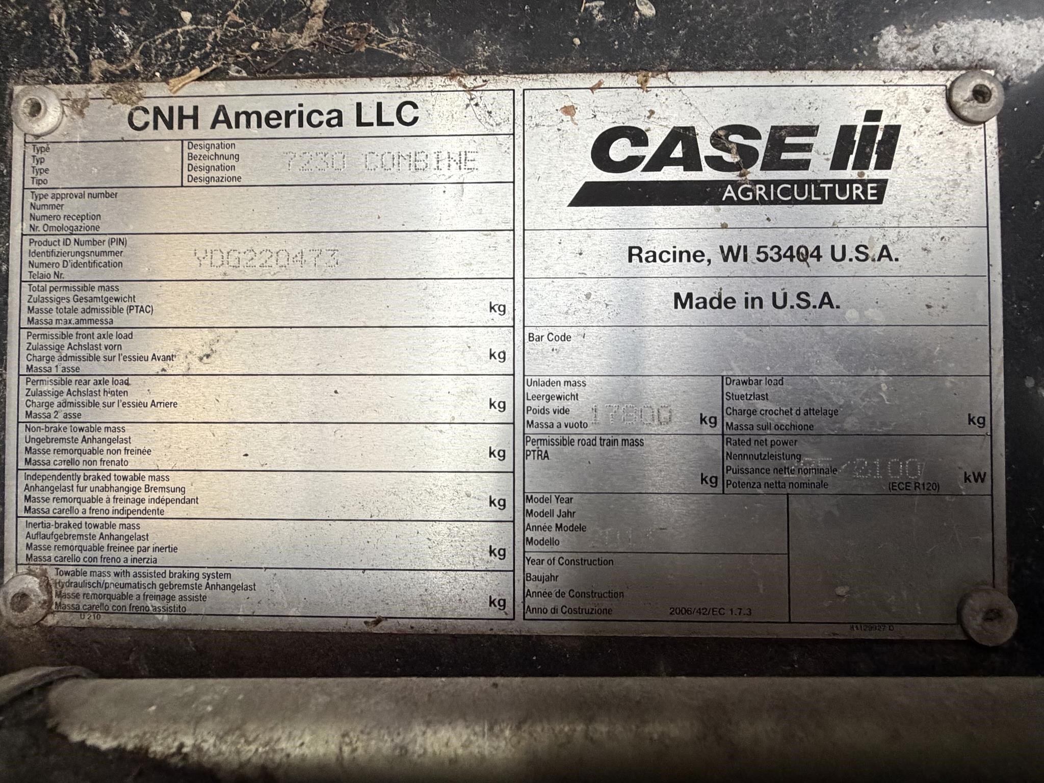 2013 Case IH 7230 Combine