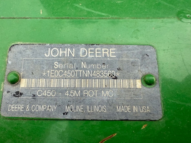 2022 John Deere C450 Mower Conditioner