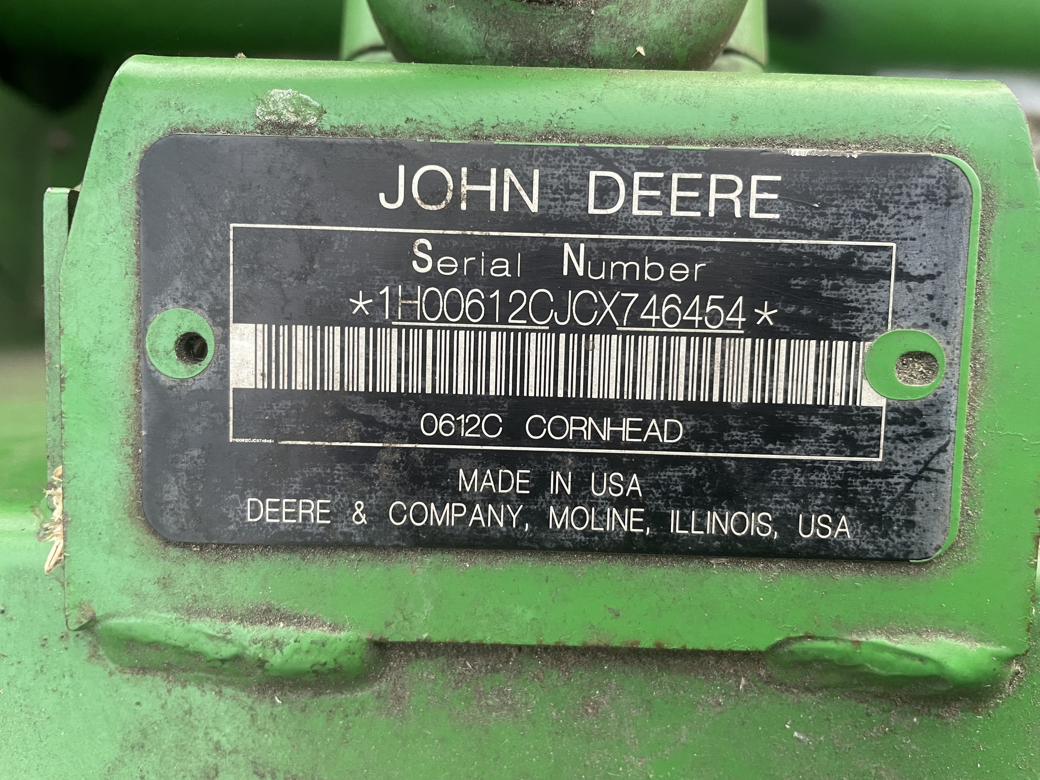 2012 John Deere 612C Corn Head