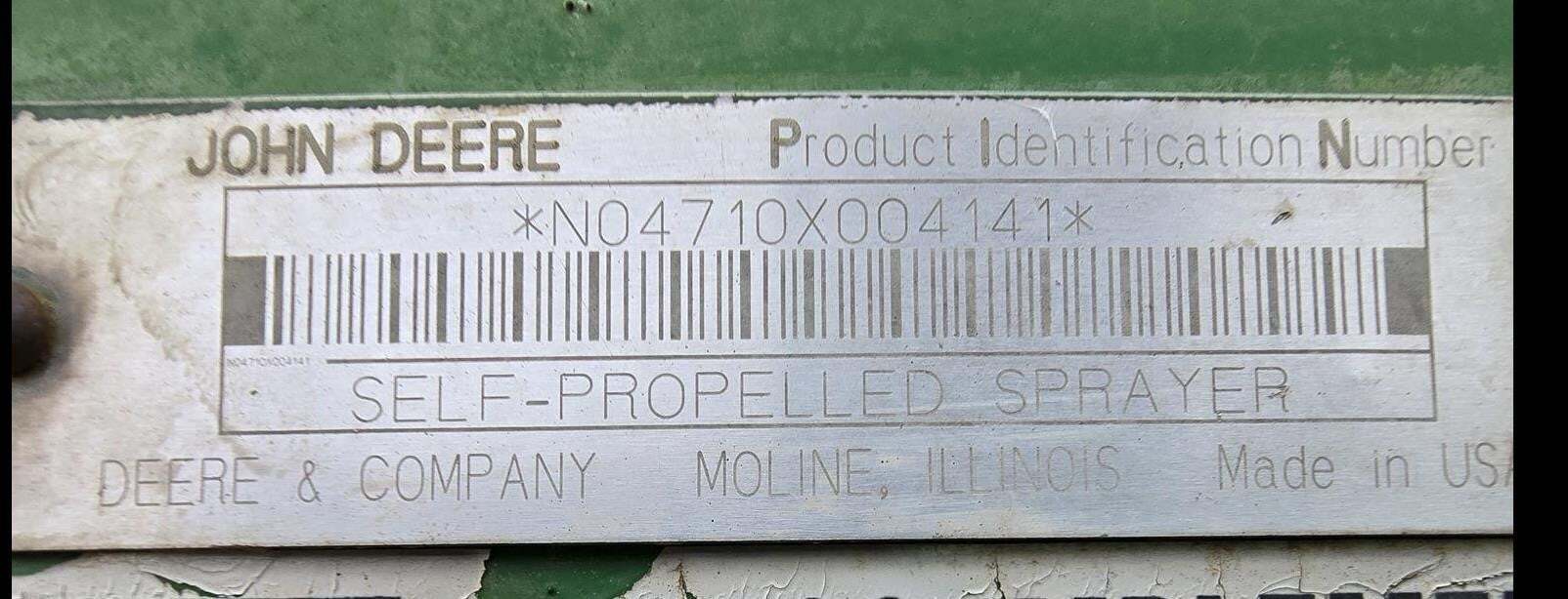 2003 John Deere 4710 Self-Propelled Sprayer