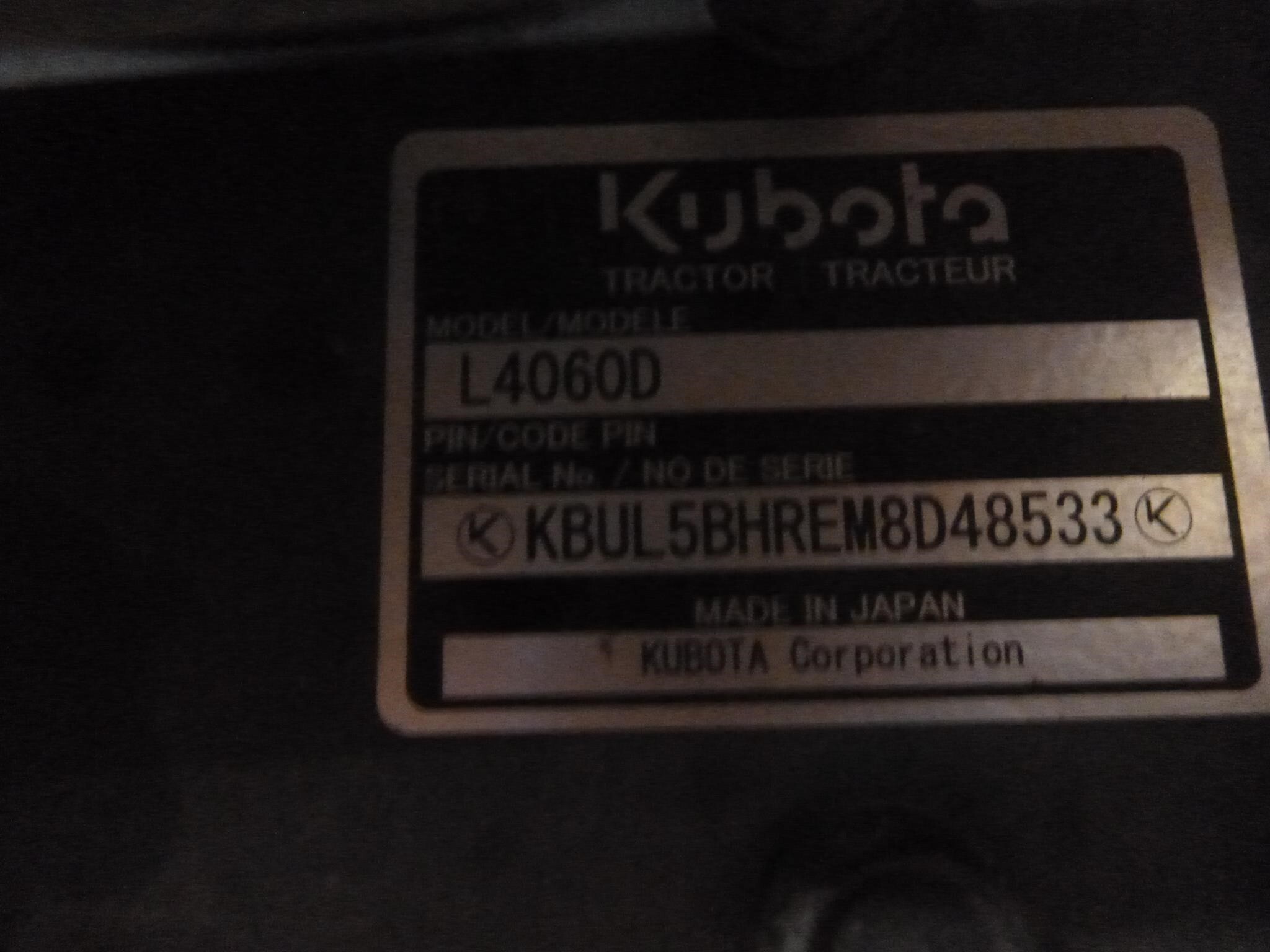 2021 Kubota L4060HST Tractor