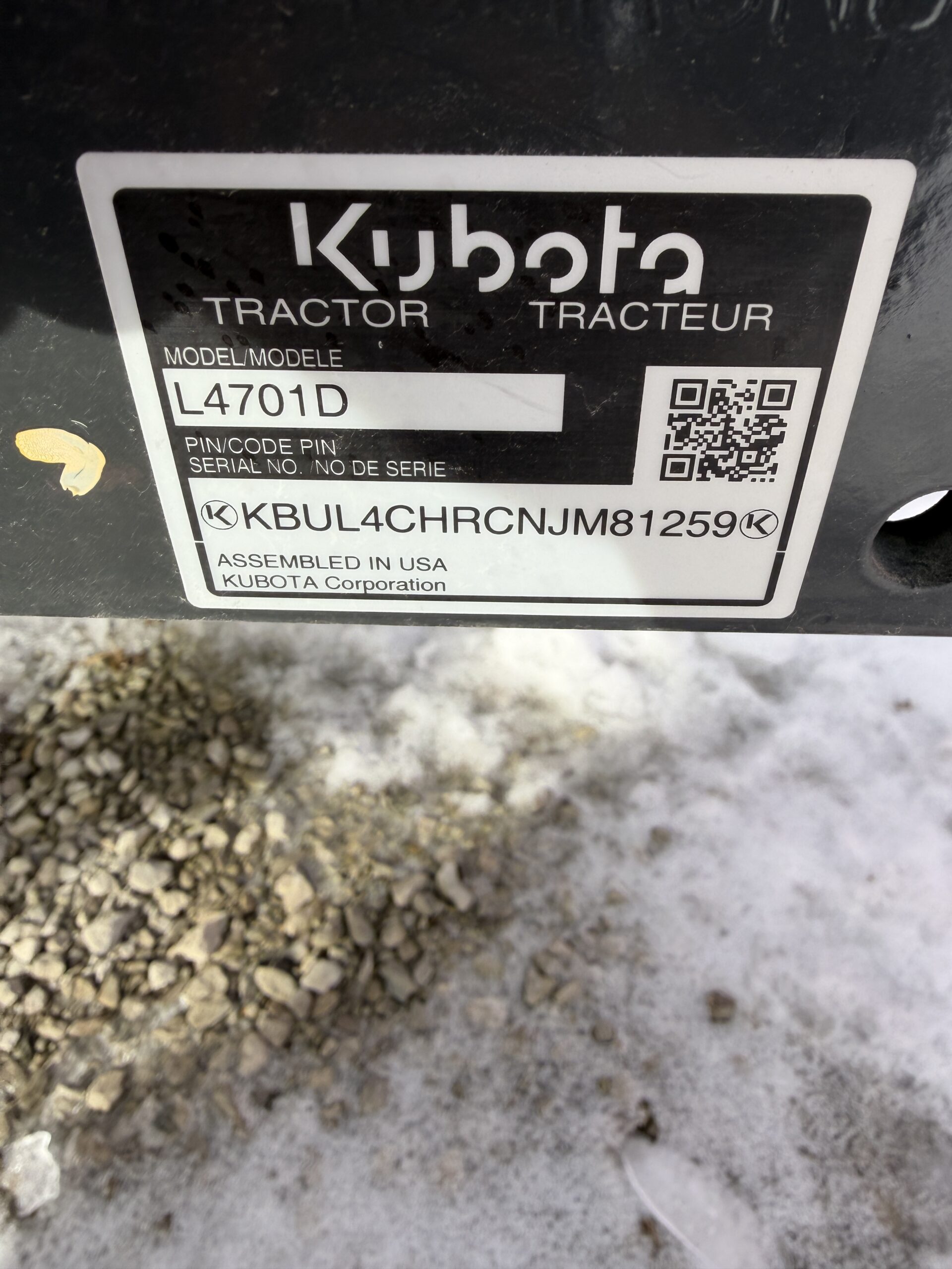 2023 Kubota L4701D Tractor