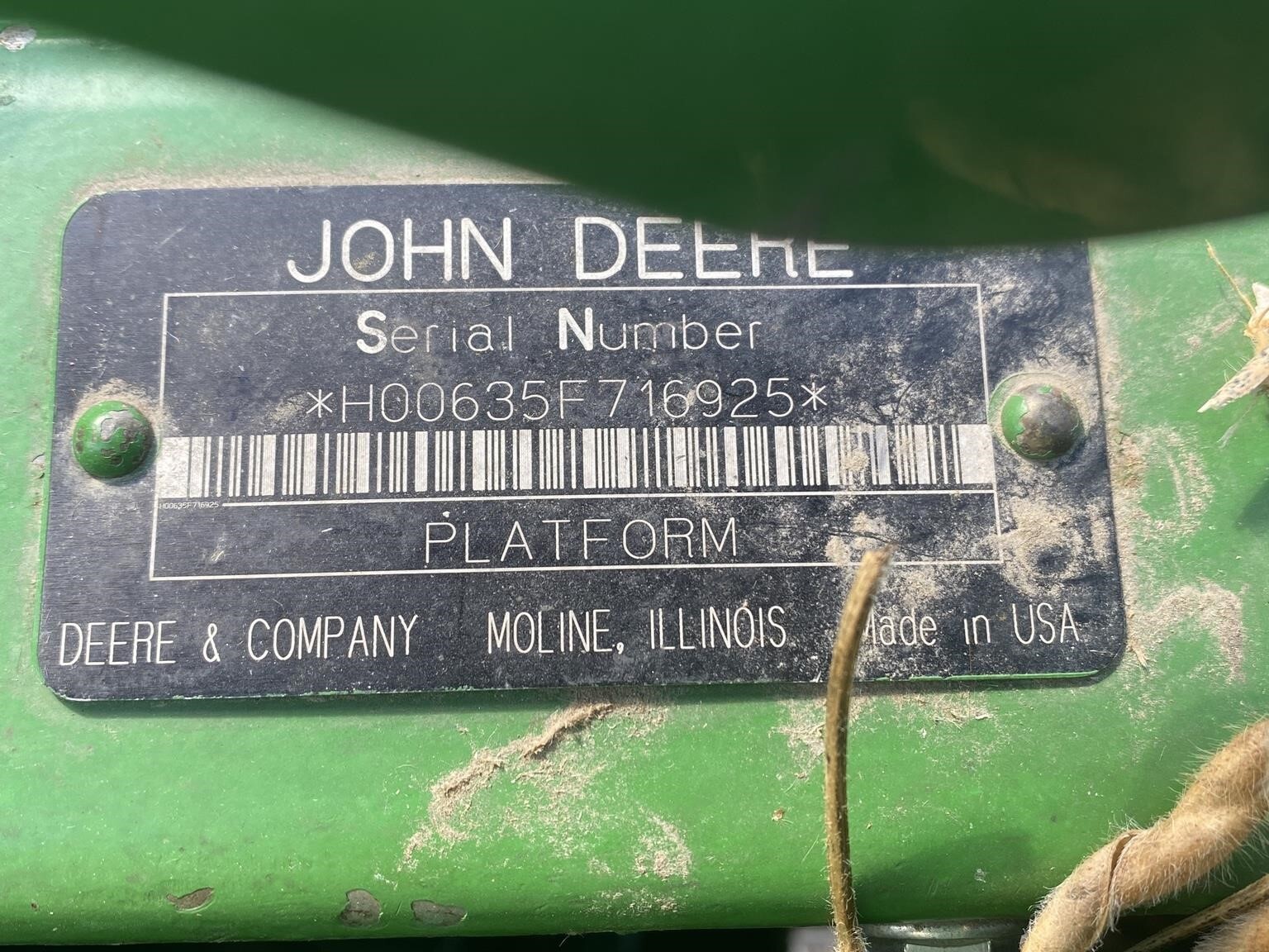 2006 John Deere 635F Platform