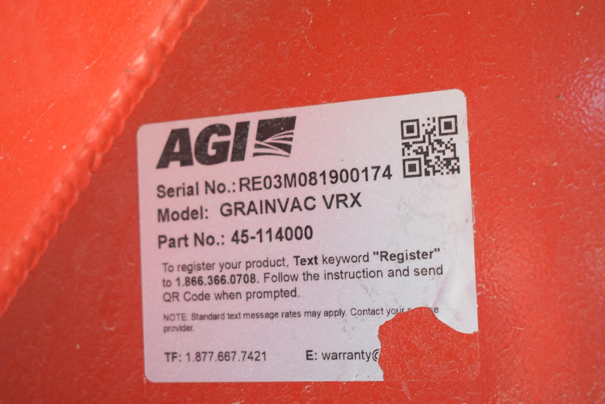  AGI VRX Grain Vac