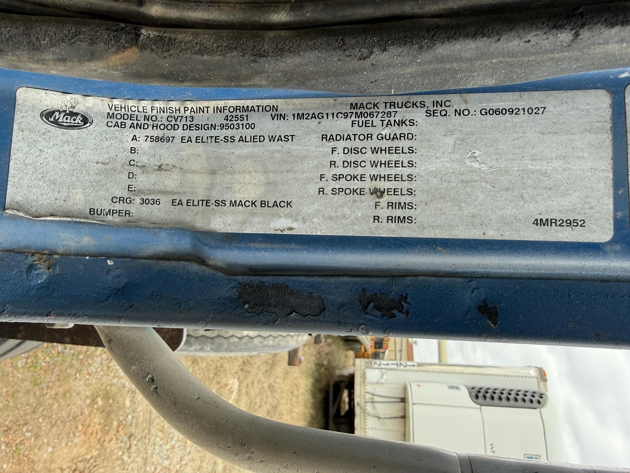 2007 Mack Granite CV713 Dump Trucks/Trailer