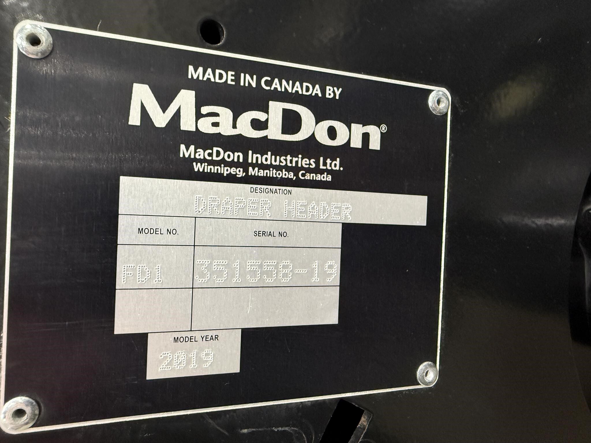 2019 MacDon FD140 Platform