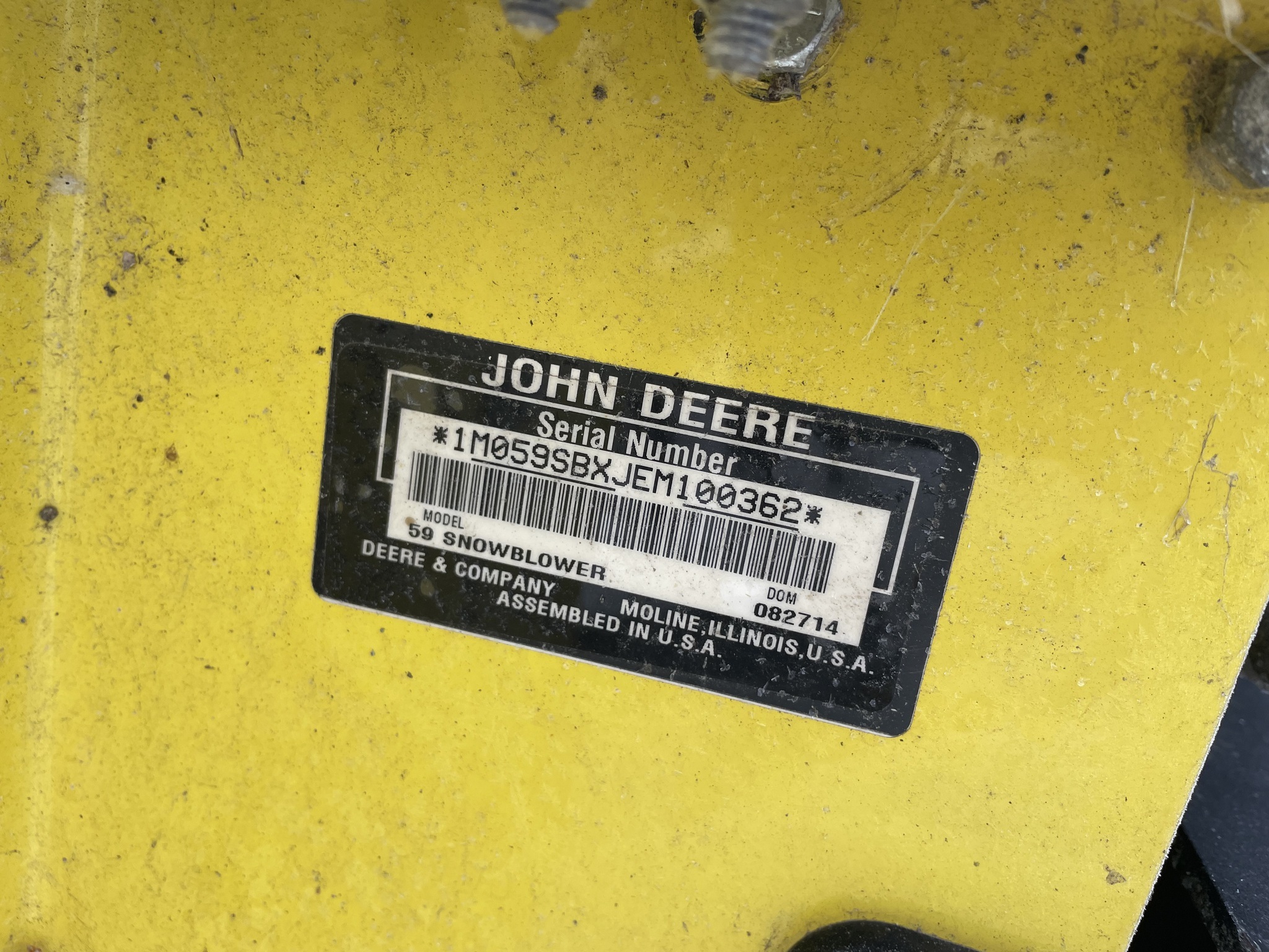 2014 John Deere 59 Loader and Skid Steer Attachment