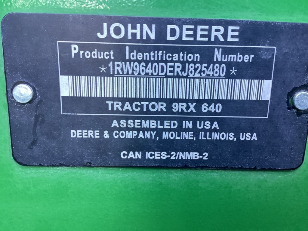 2024 John Deere 9RX 640 Tractor