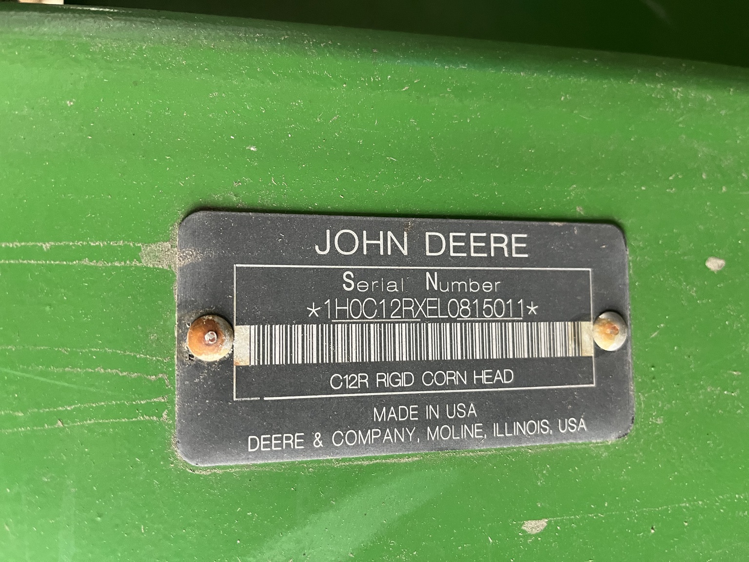 2020 John Deere C12R Corn Head