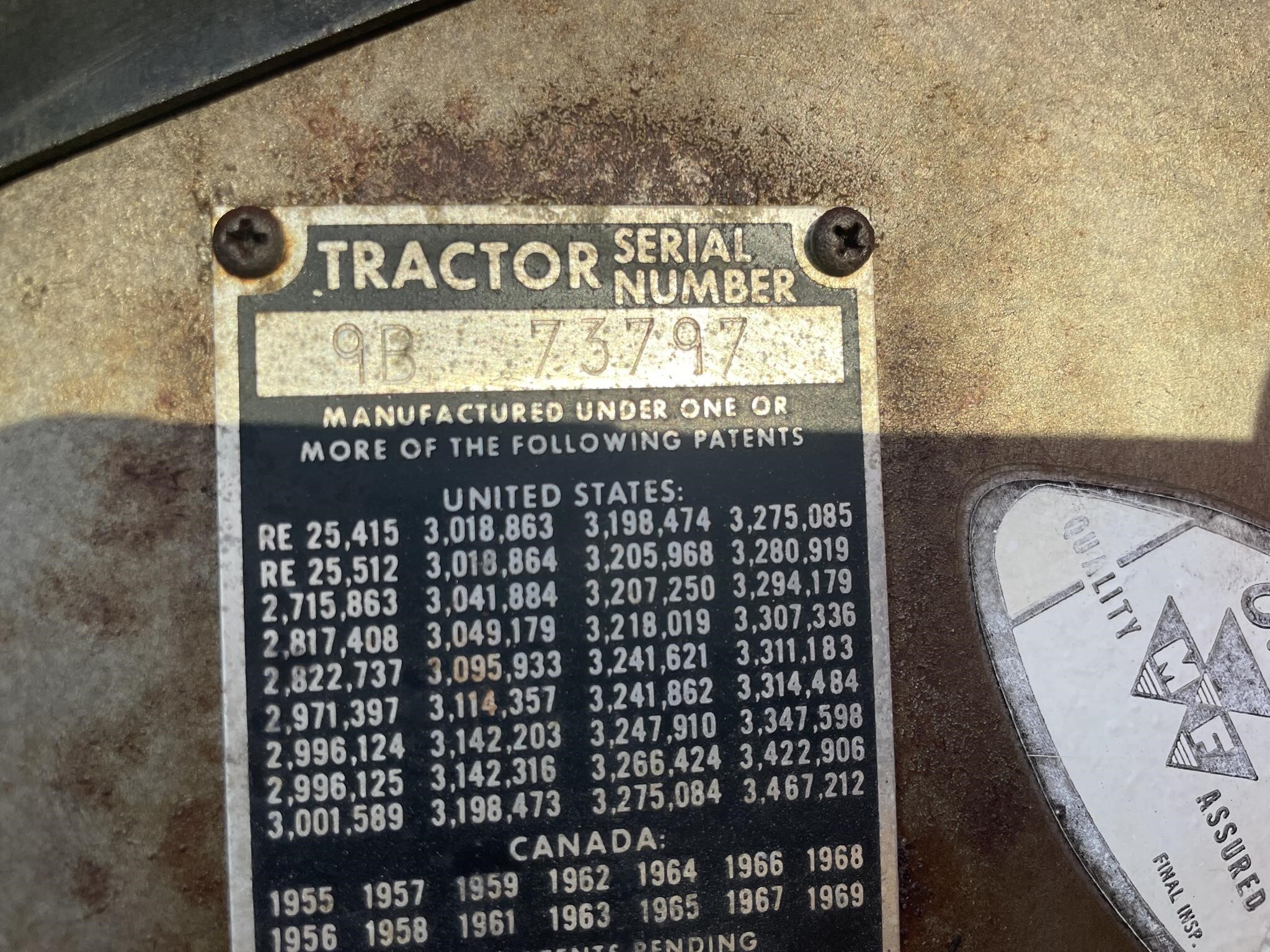 1977 Massey Ferguson 1155 Tractor