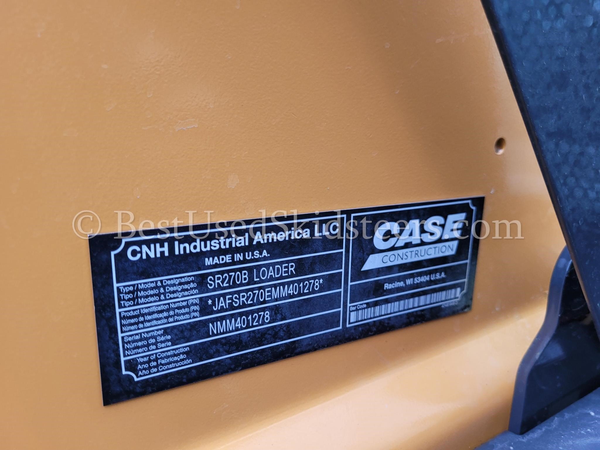 2021 Case SR270B Skid Steer