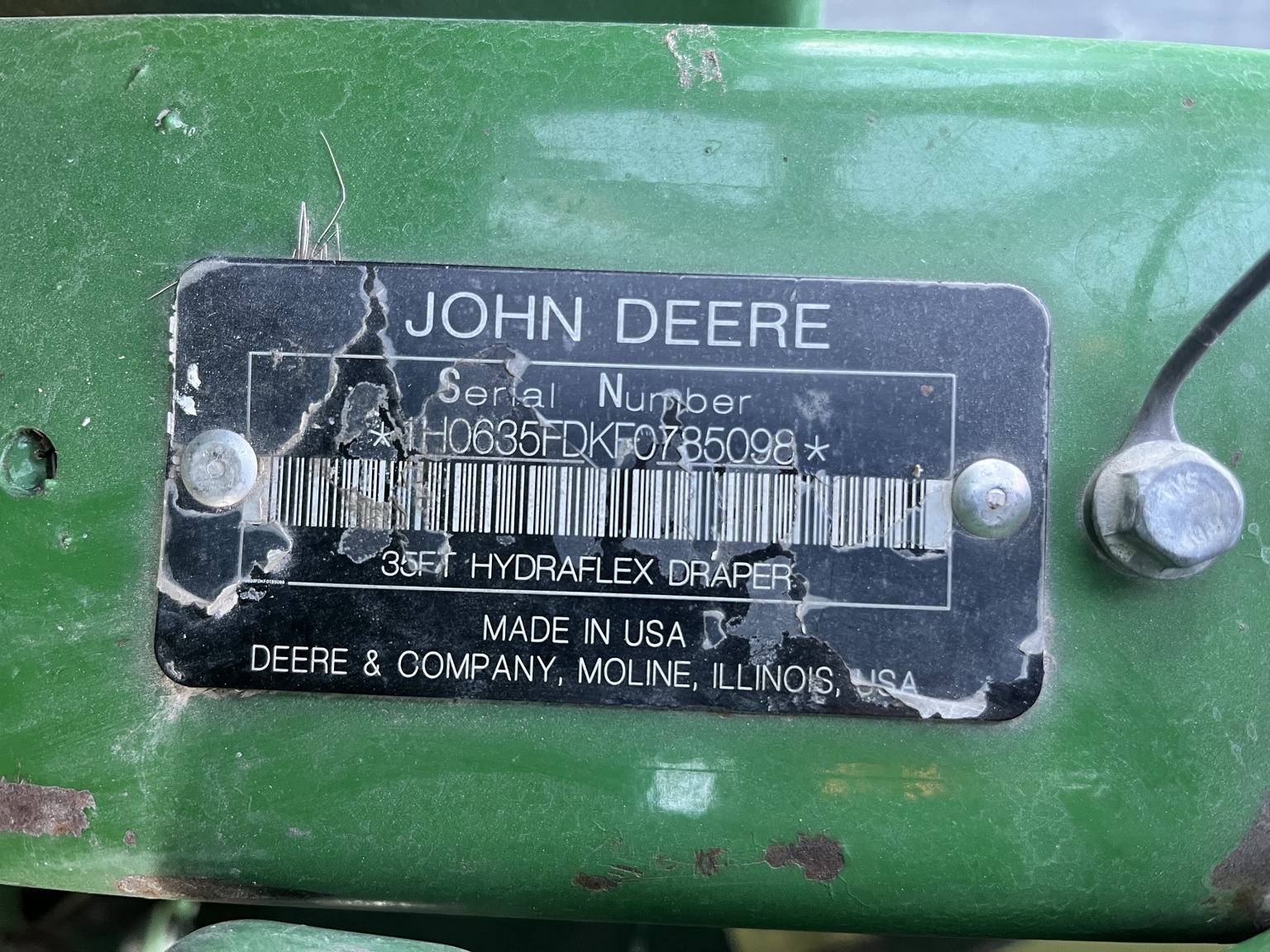 2016 John Deere 635FD Platform