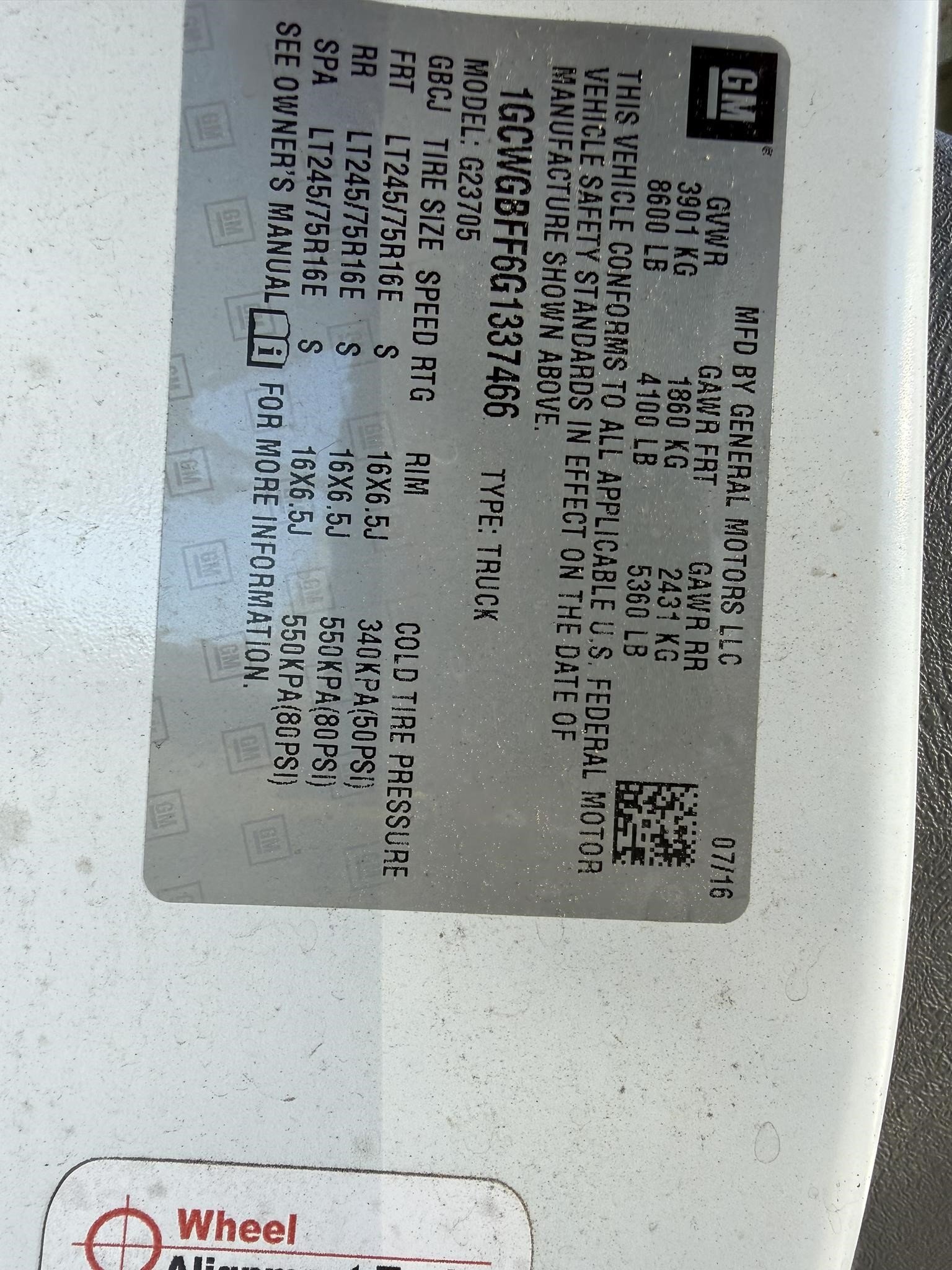 2016 Chevrolet Express 2500 Pickup