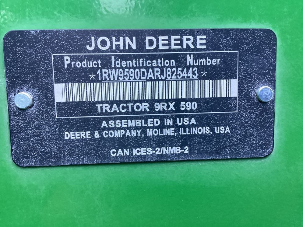 2024 John Deere 9RX 590 Tractor