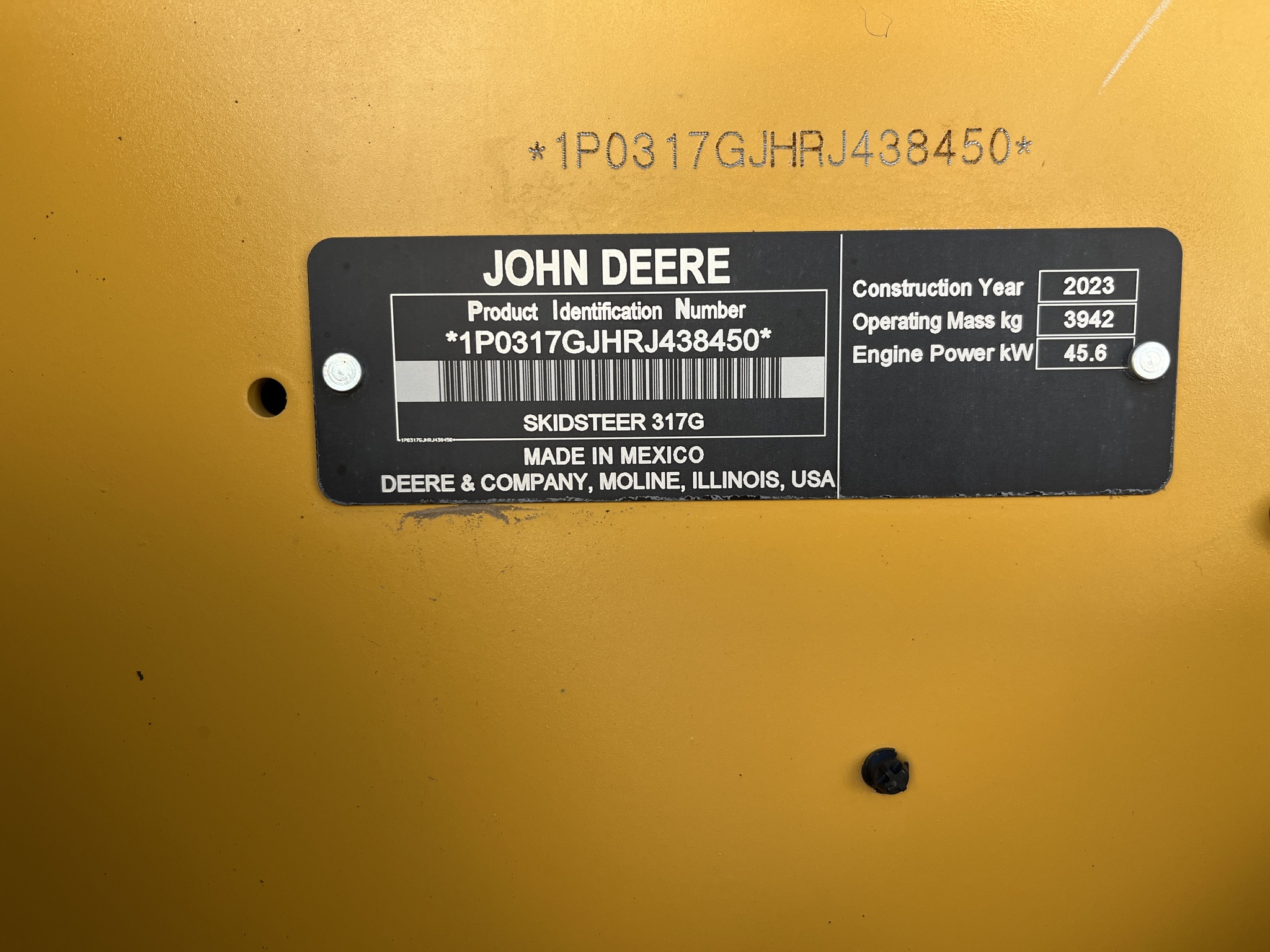 2024 Deere 317G Skid Steer