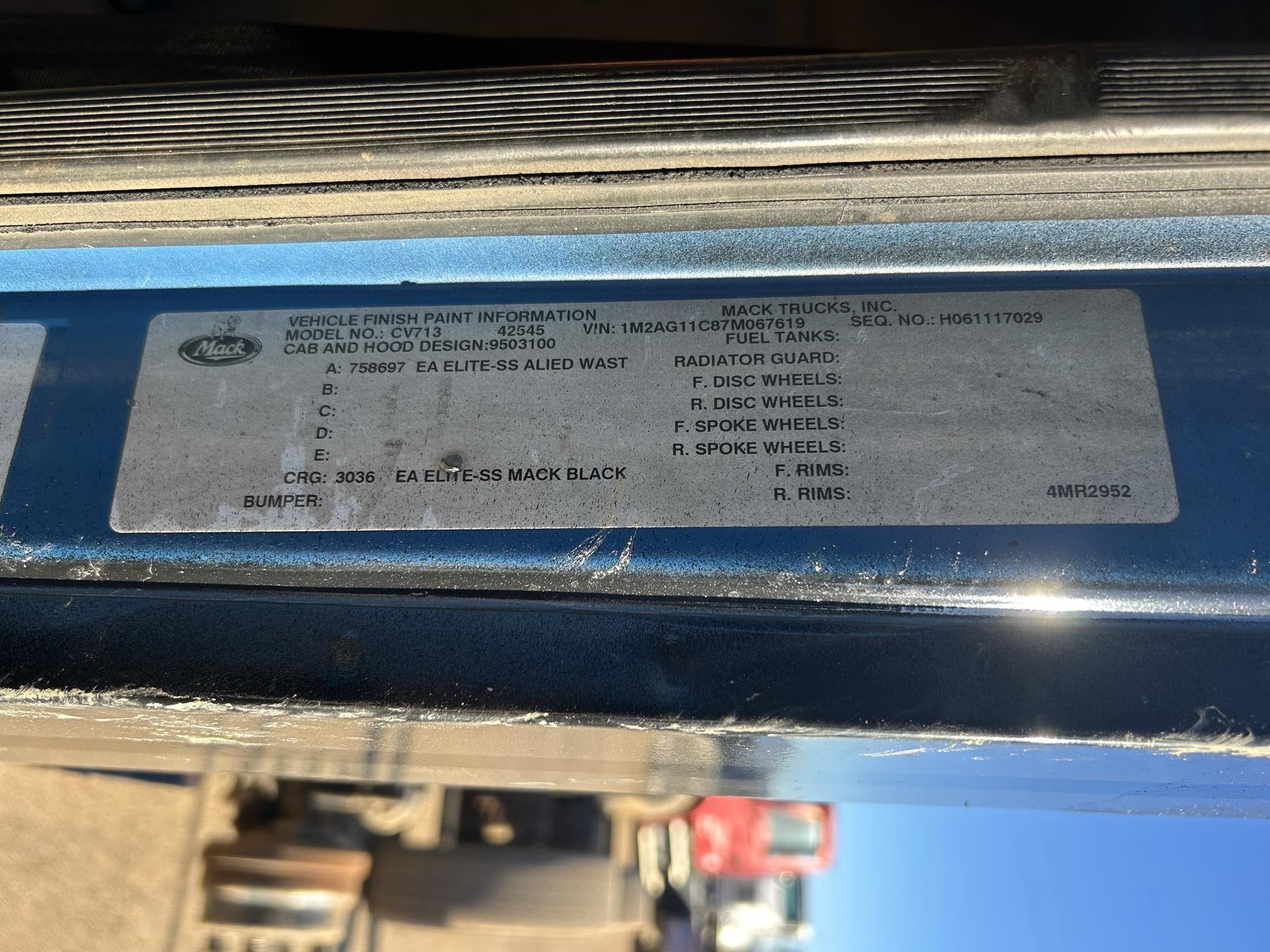 2007 Mack Granite CV713 Dump Trucks/Trailer