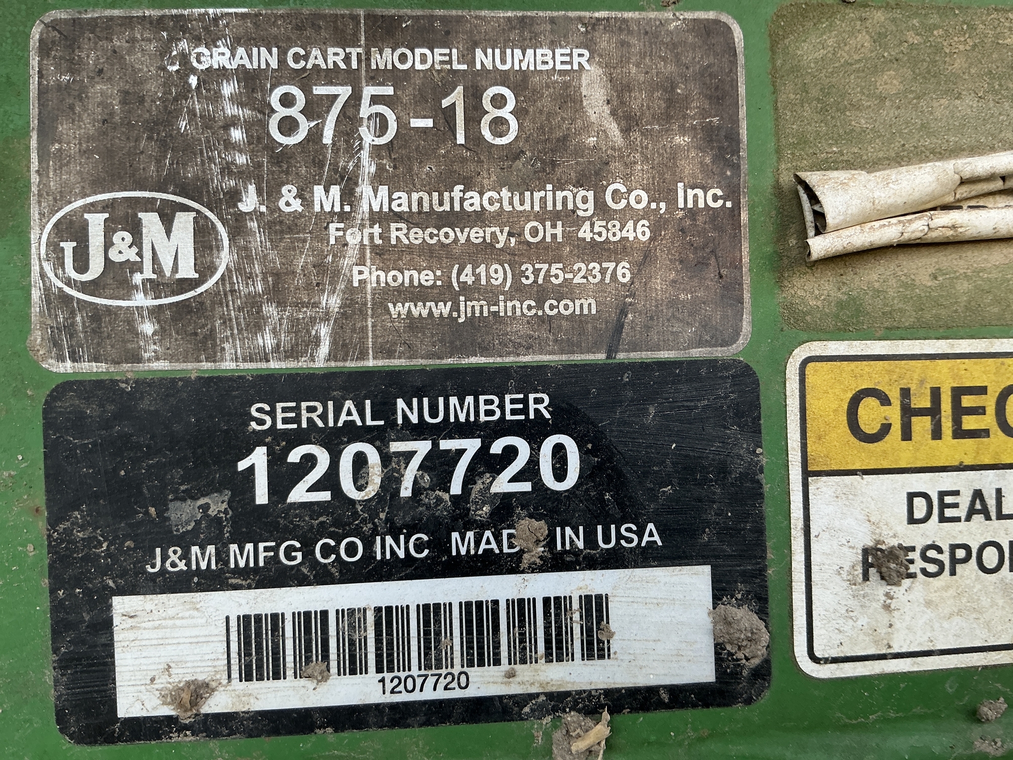 2013 J&M 875 Grain Cart