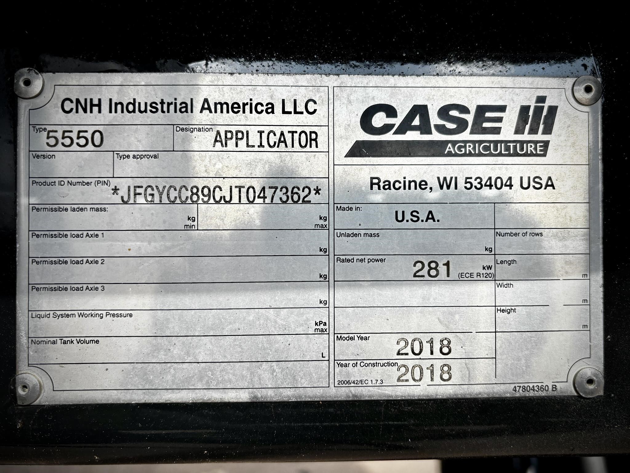 2019 Case IH TRIDENT 5550 Self-Propelled Sprayer