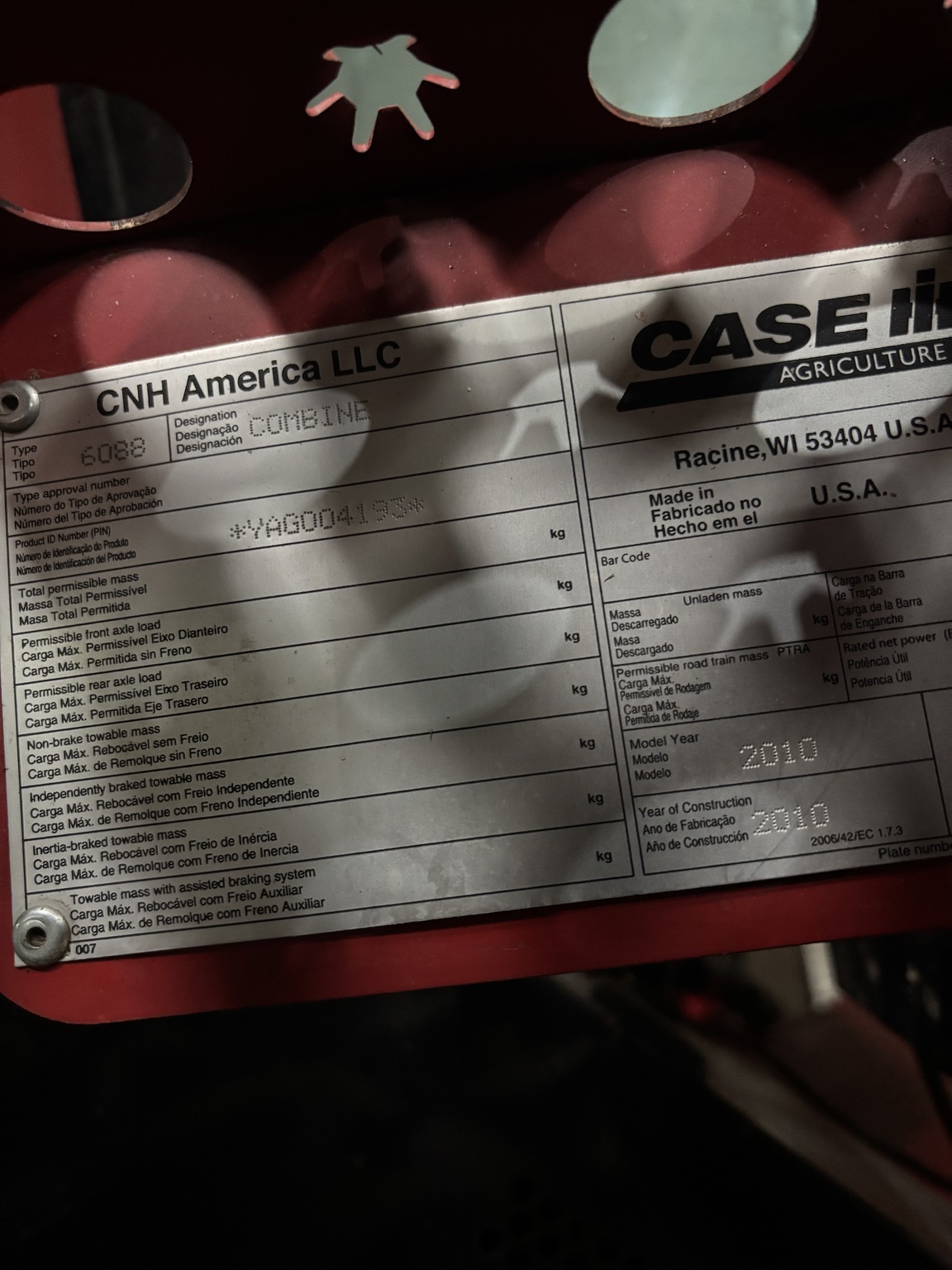 2010 Case IH 6088 Combine