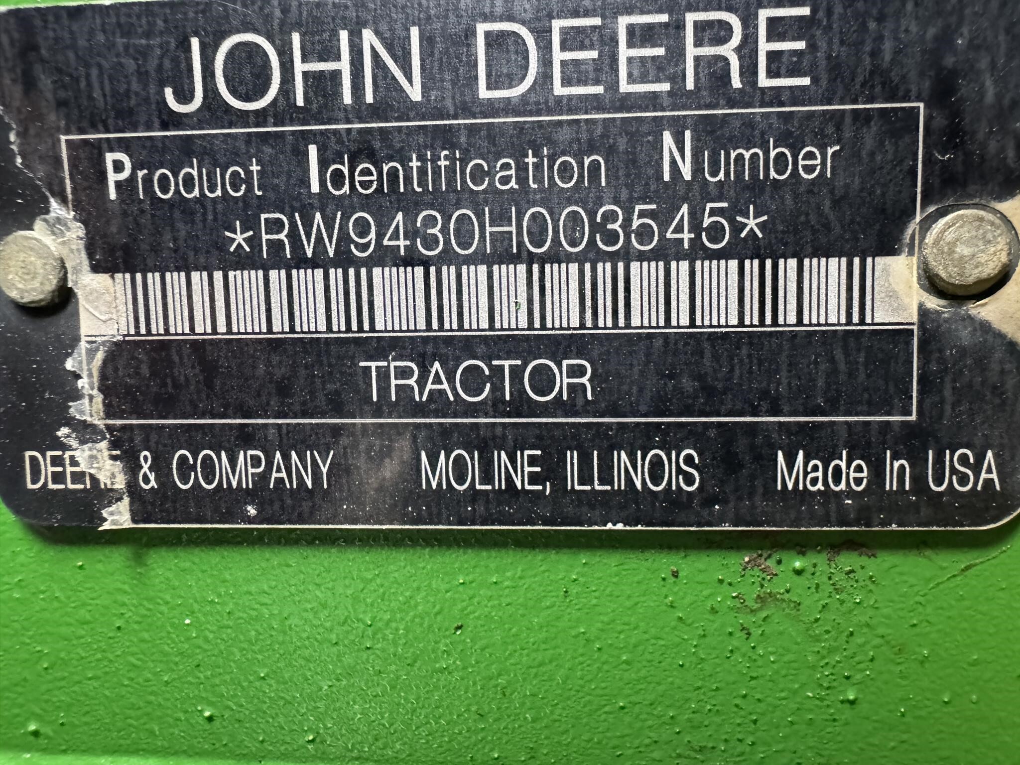 2008 John Deere 9430 Tractor