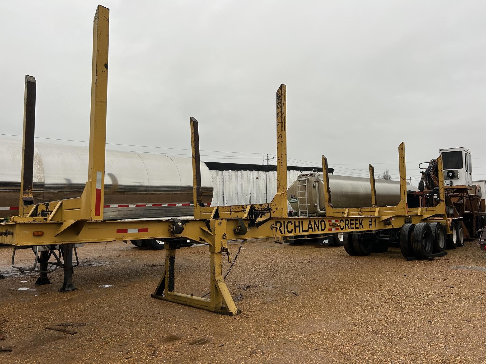 1981 Pitts 4 BOLSTER LOG TRAILER Forestry and Mining