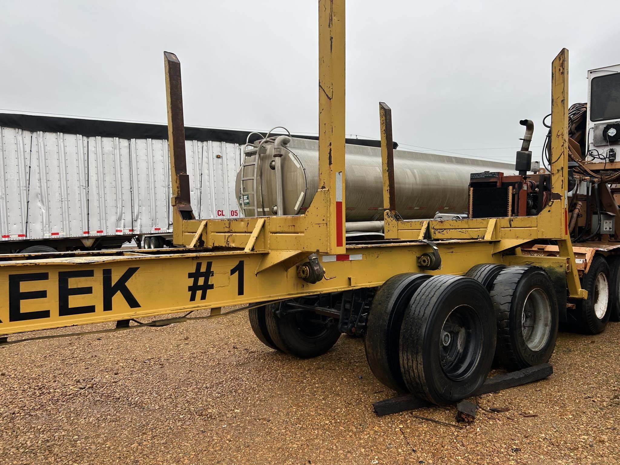 1981 Pitts 4 BOLSTER LOG TRAILER Forestry and Mining