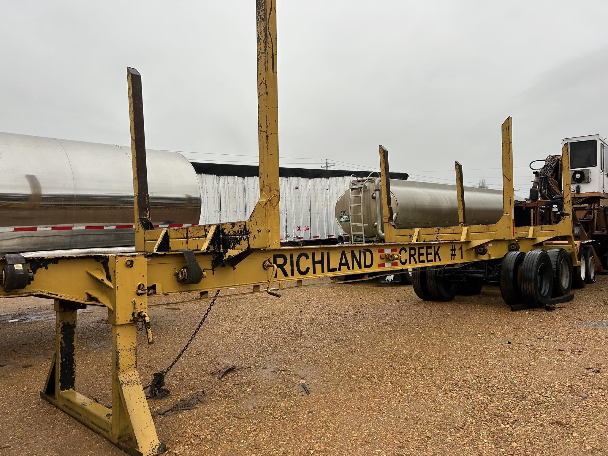 1981 Pitts 4 BOLSTER LOG TRAILER Forestry and Mining