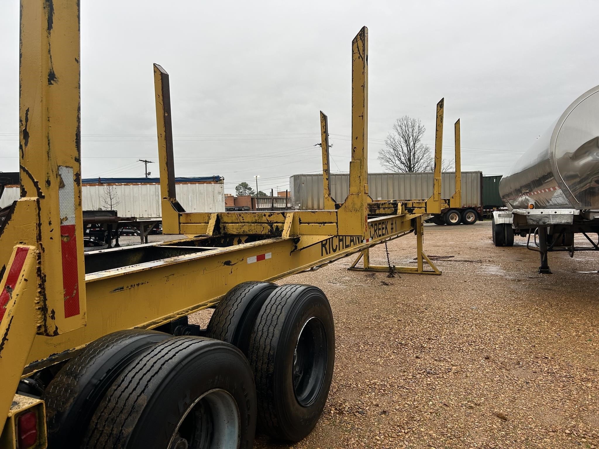 1981 Pitts 4 BOLSTER LOG TRAILER Forestry and Mining