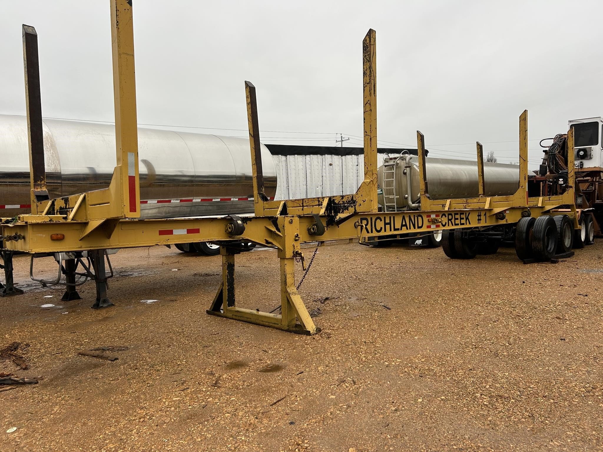 1981 Pitts 4 BOLSTER LOG TRAILER Forestry and Mining