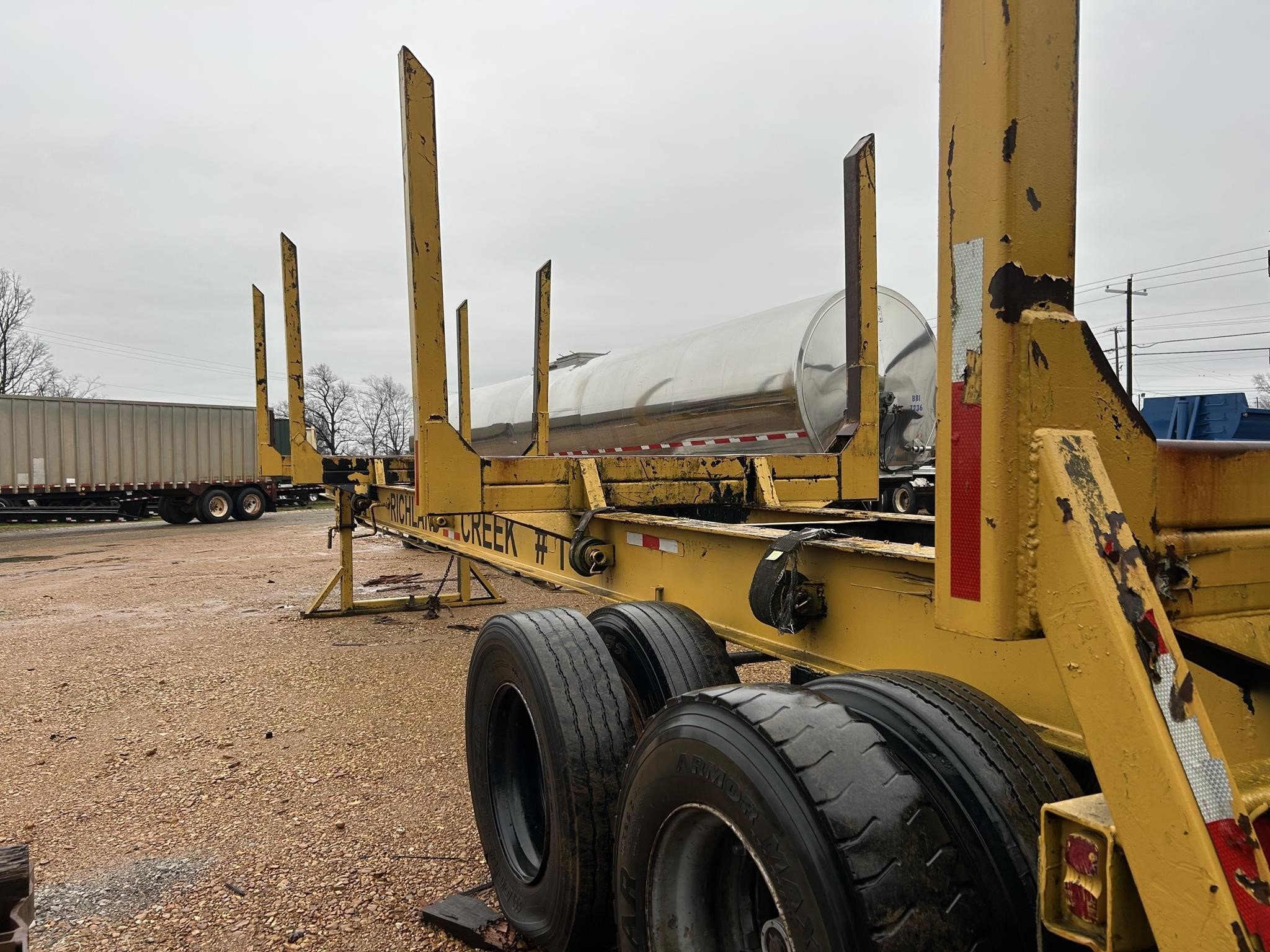 1981 Pitts 4 BOLSTER LOG TRAILER Forestry and Mining