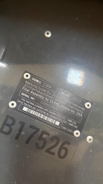 2020 Claas LEXION 8600 Combine