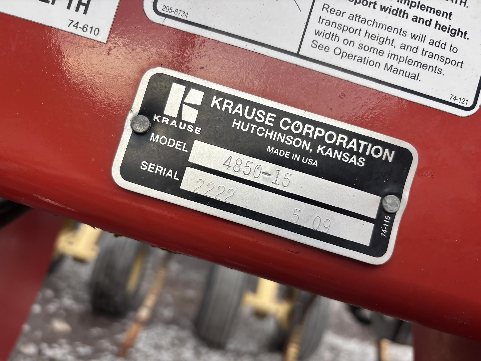 2009 Krause Dominator 4850 Disk Chisel