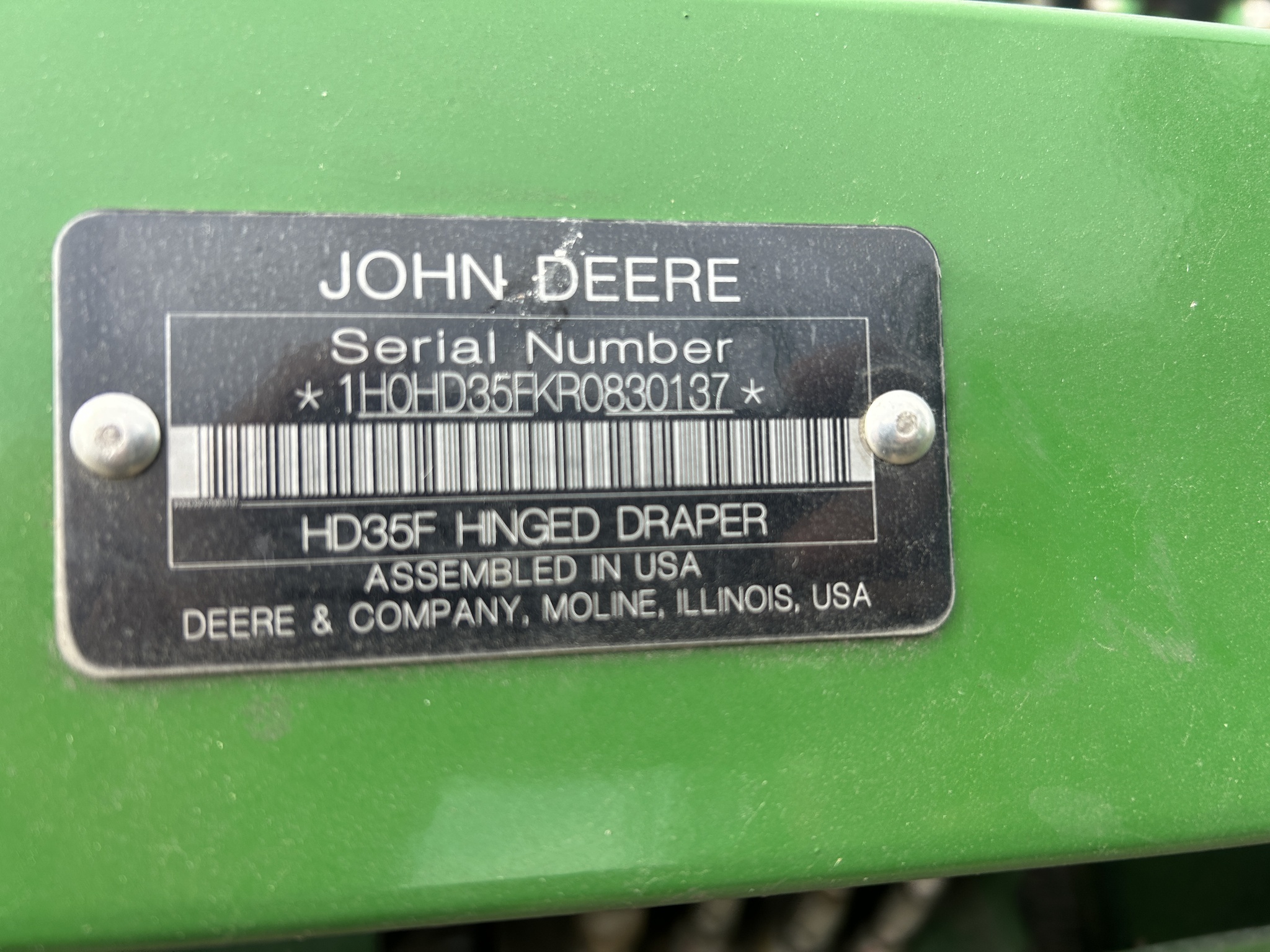 2024 John Deere HD35F Platform