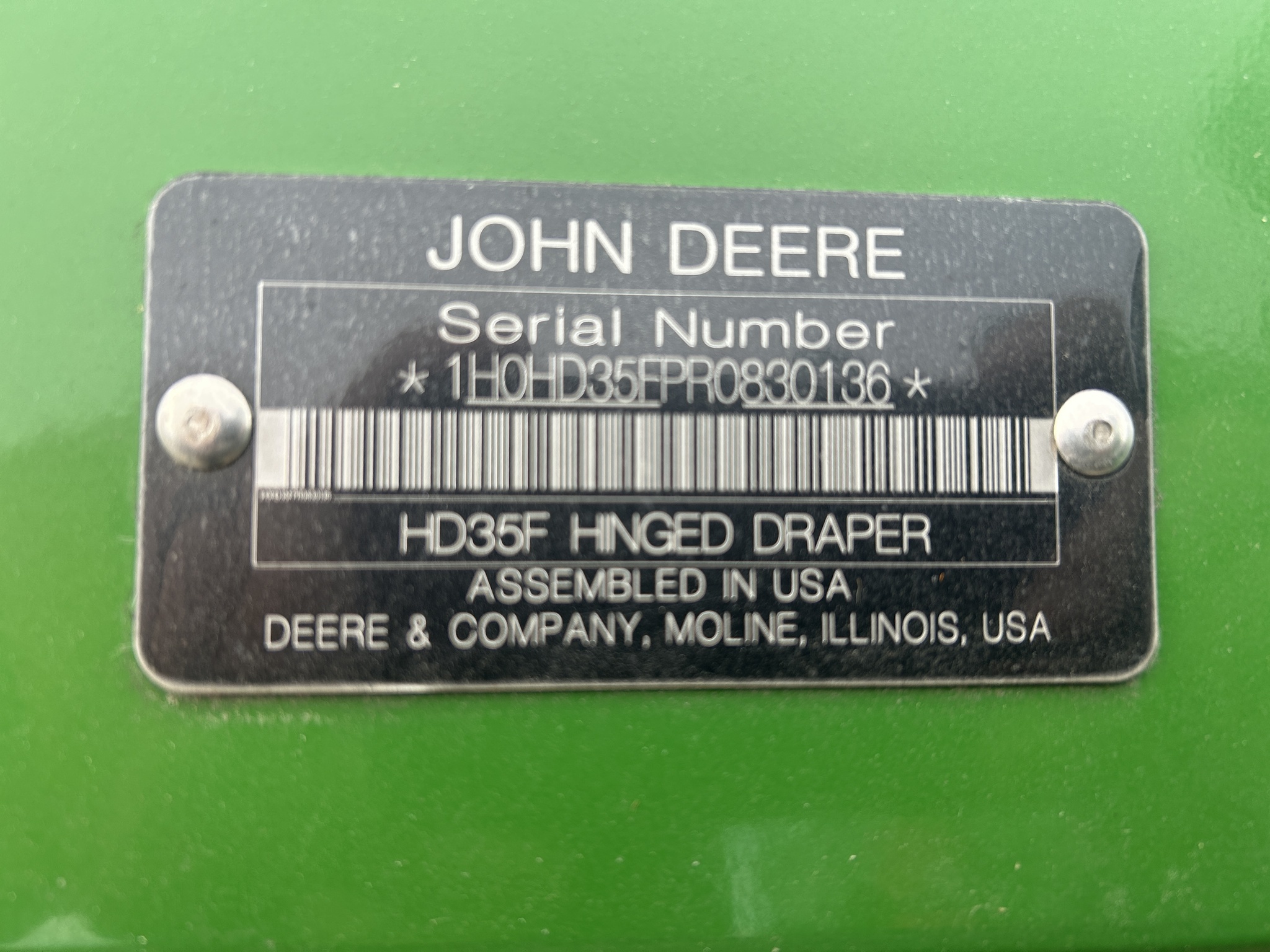 2024 John Deere HD35F Platform