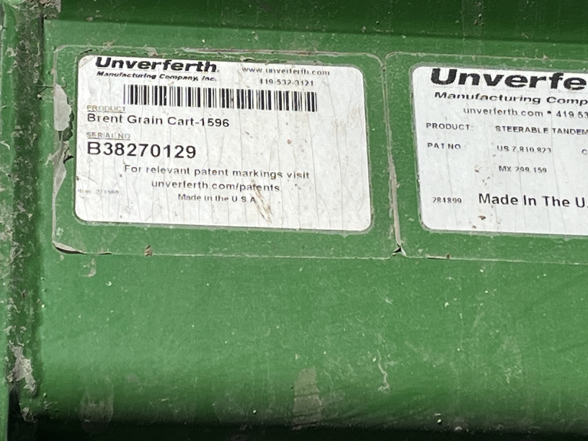 2019 Brent 1596 Grain Cart
