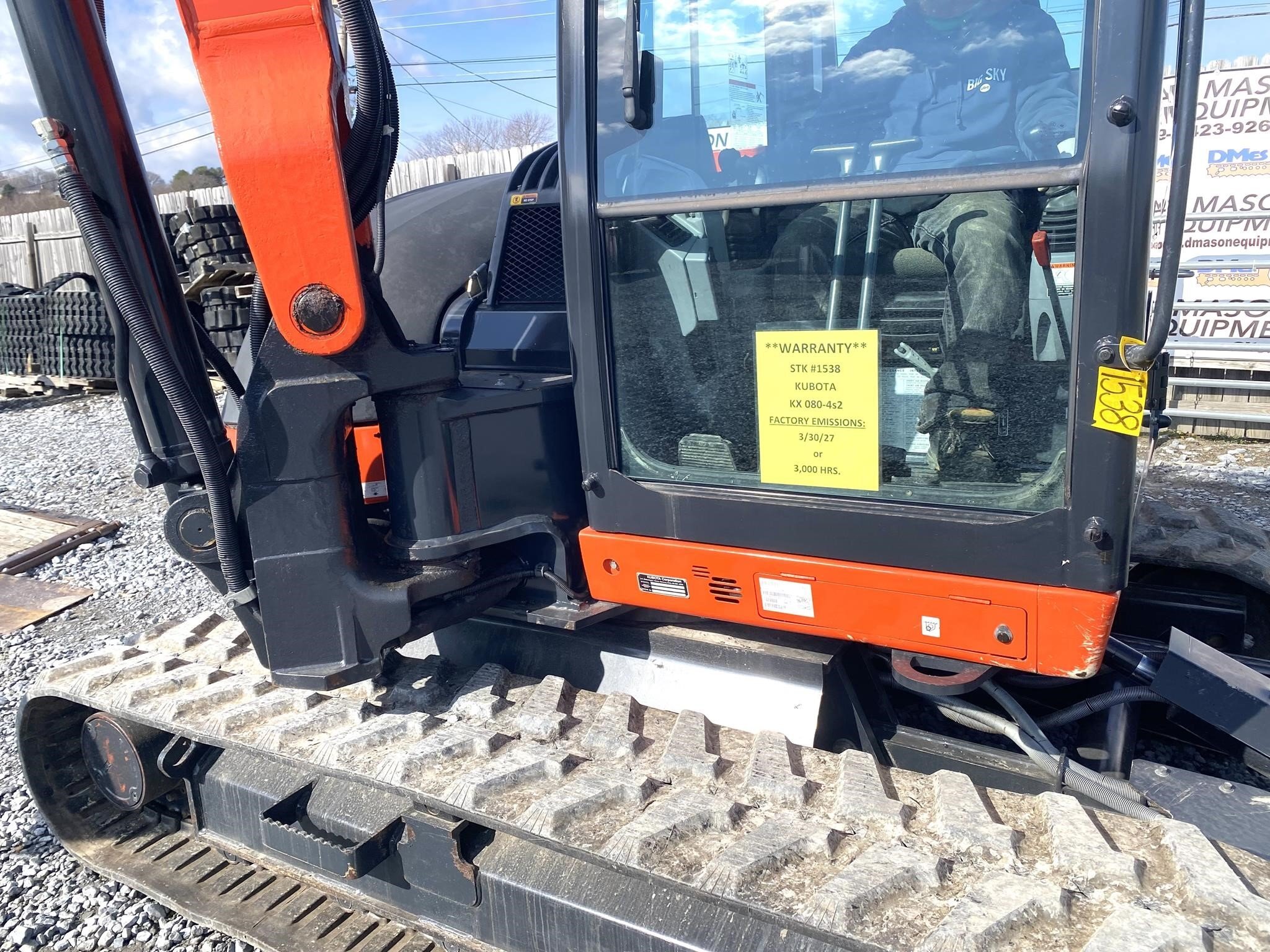 2022 Kubota KX080-4 Mini Excavator