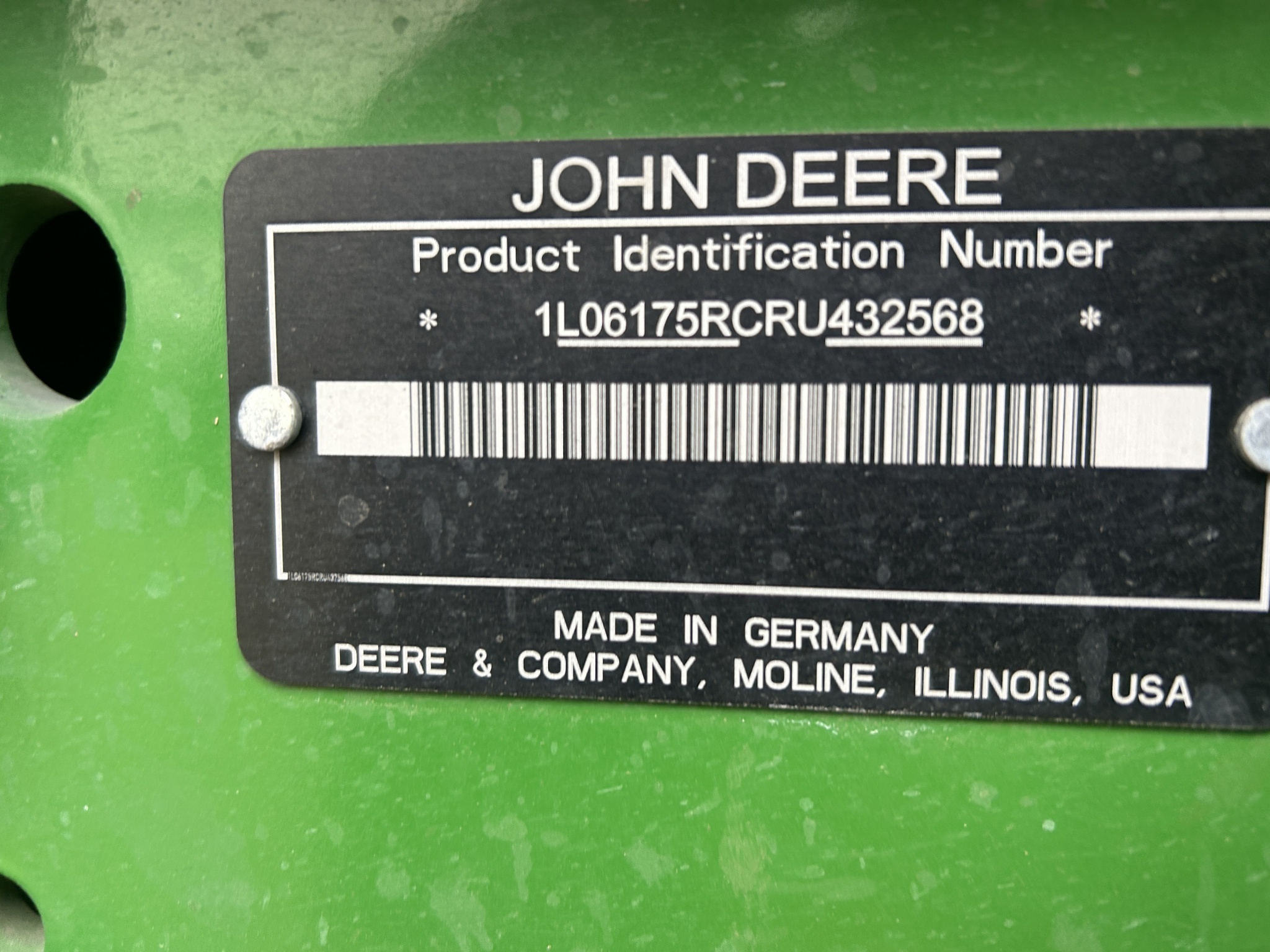 2024 John Deere 6R 175 Tractor