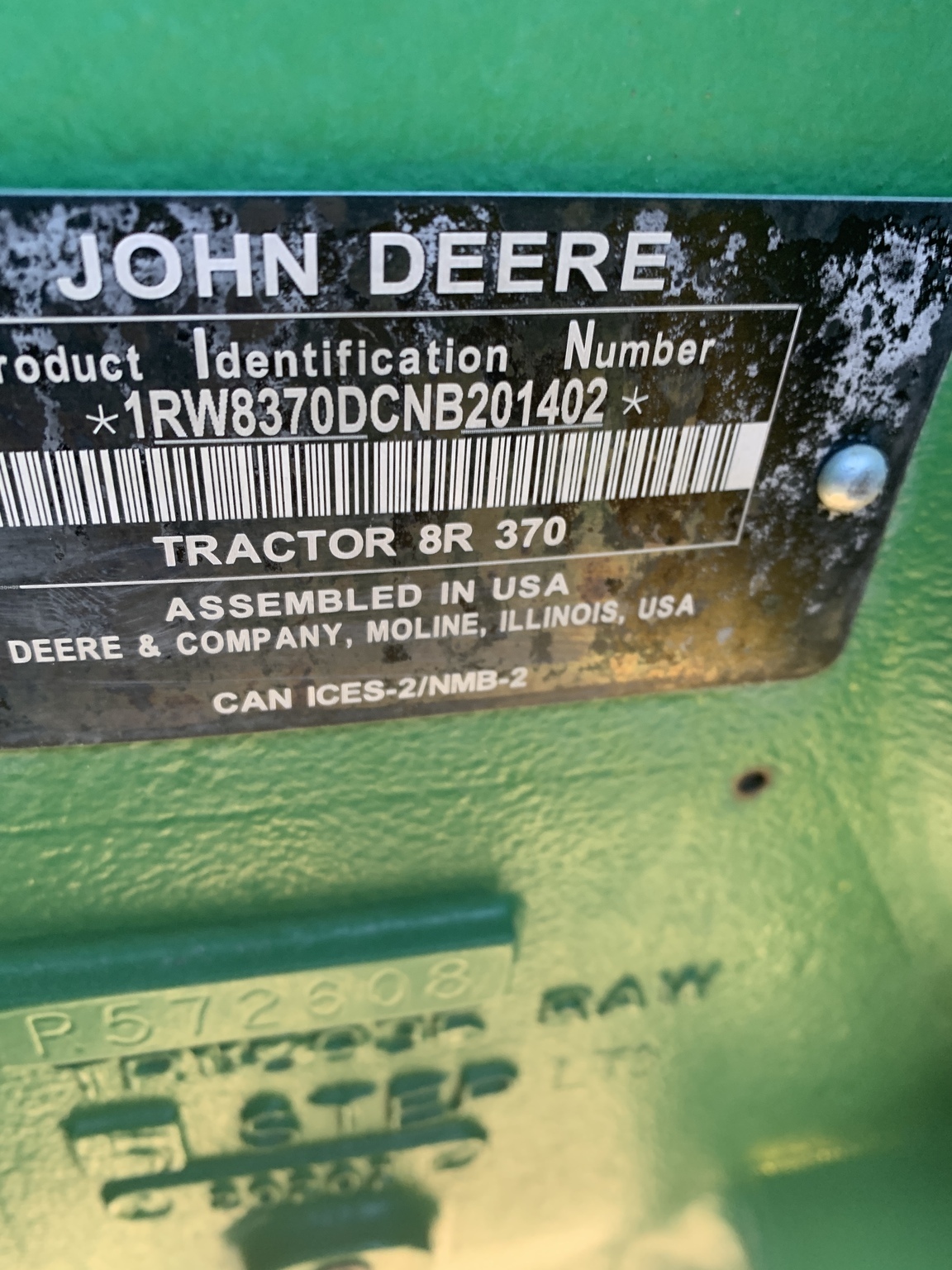 2022 John Deere 8R 370 Tractor