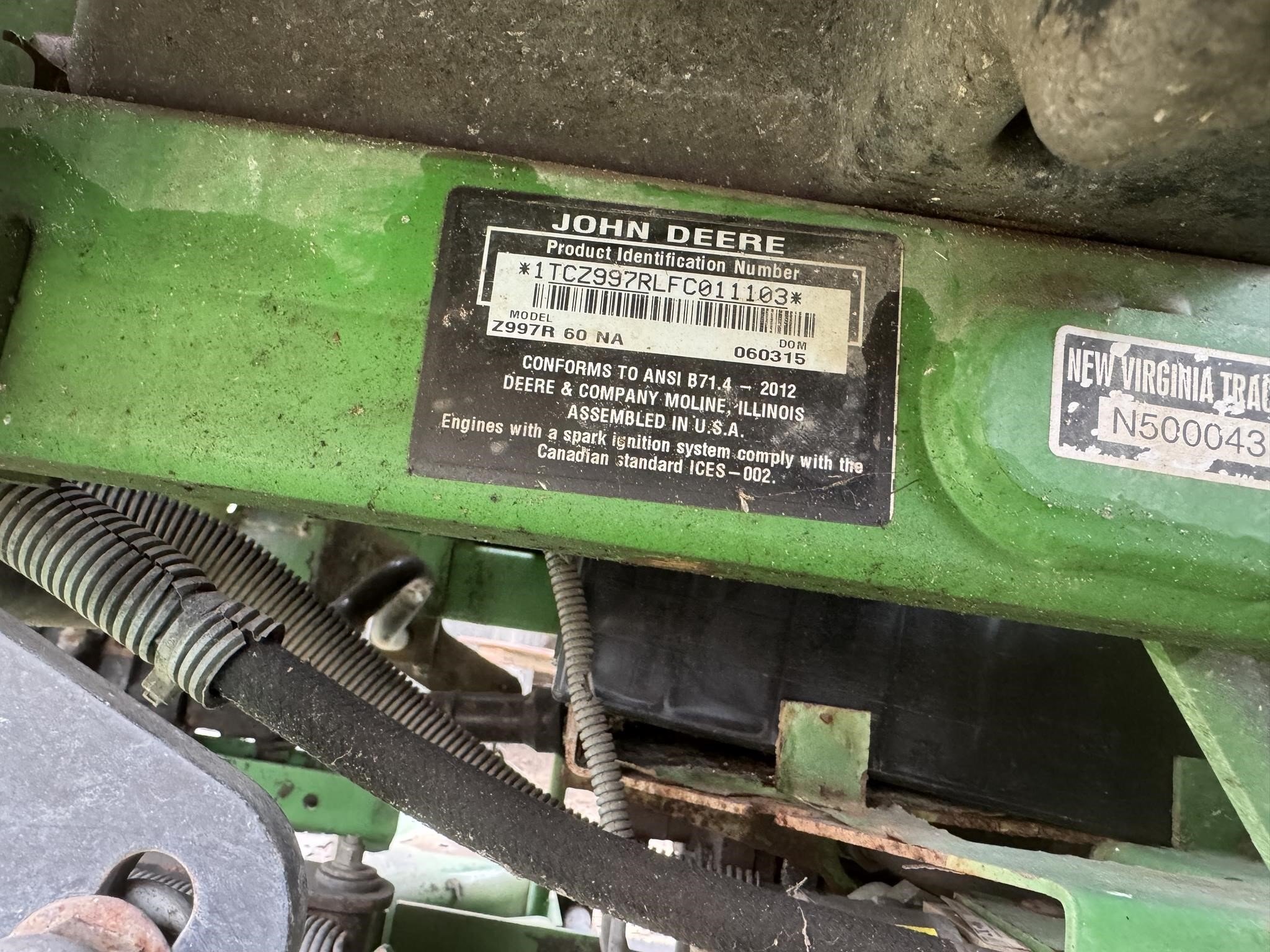 2016 John Deere Z997R Lawn Mower