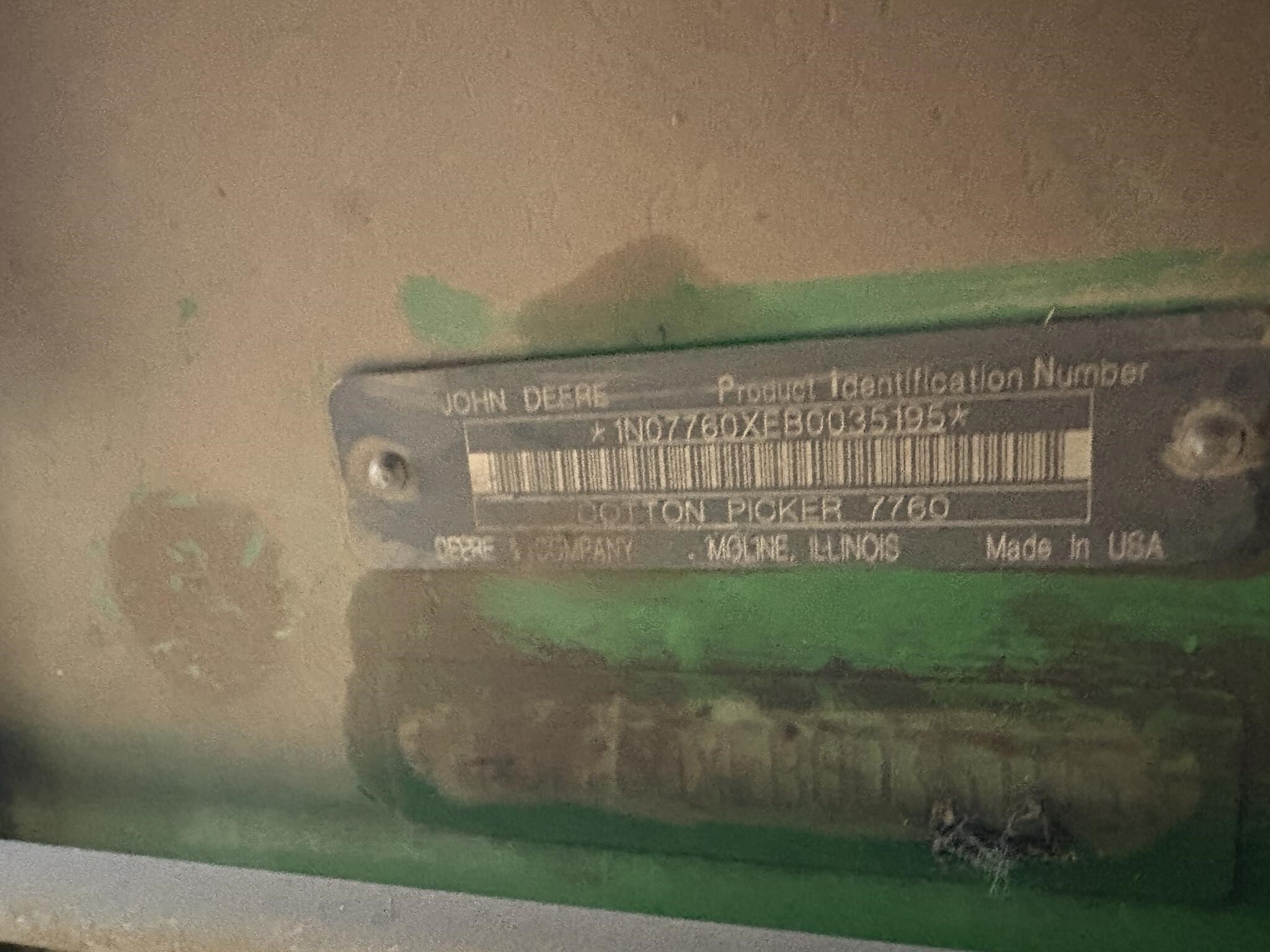 2011 John Deere 7760 Cotton Equipment