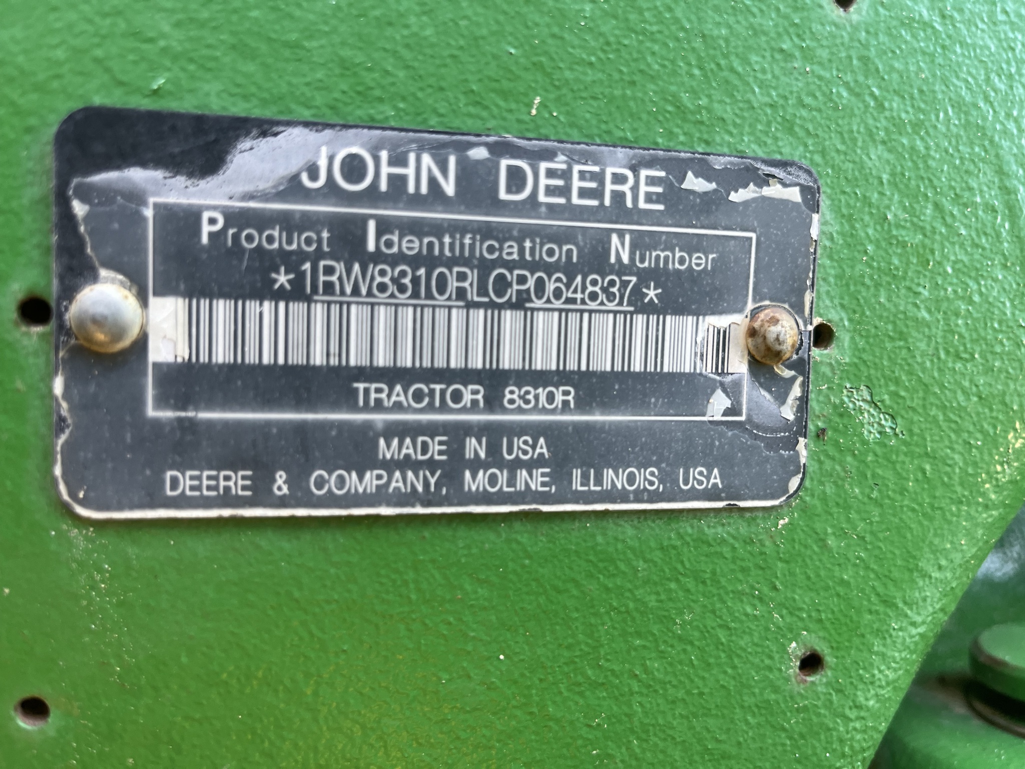 2012 John Deere 8310R Tractor