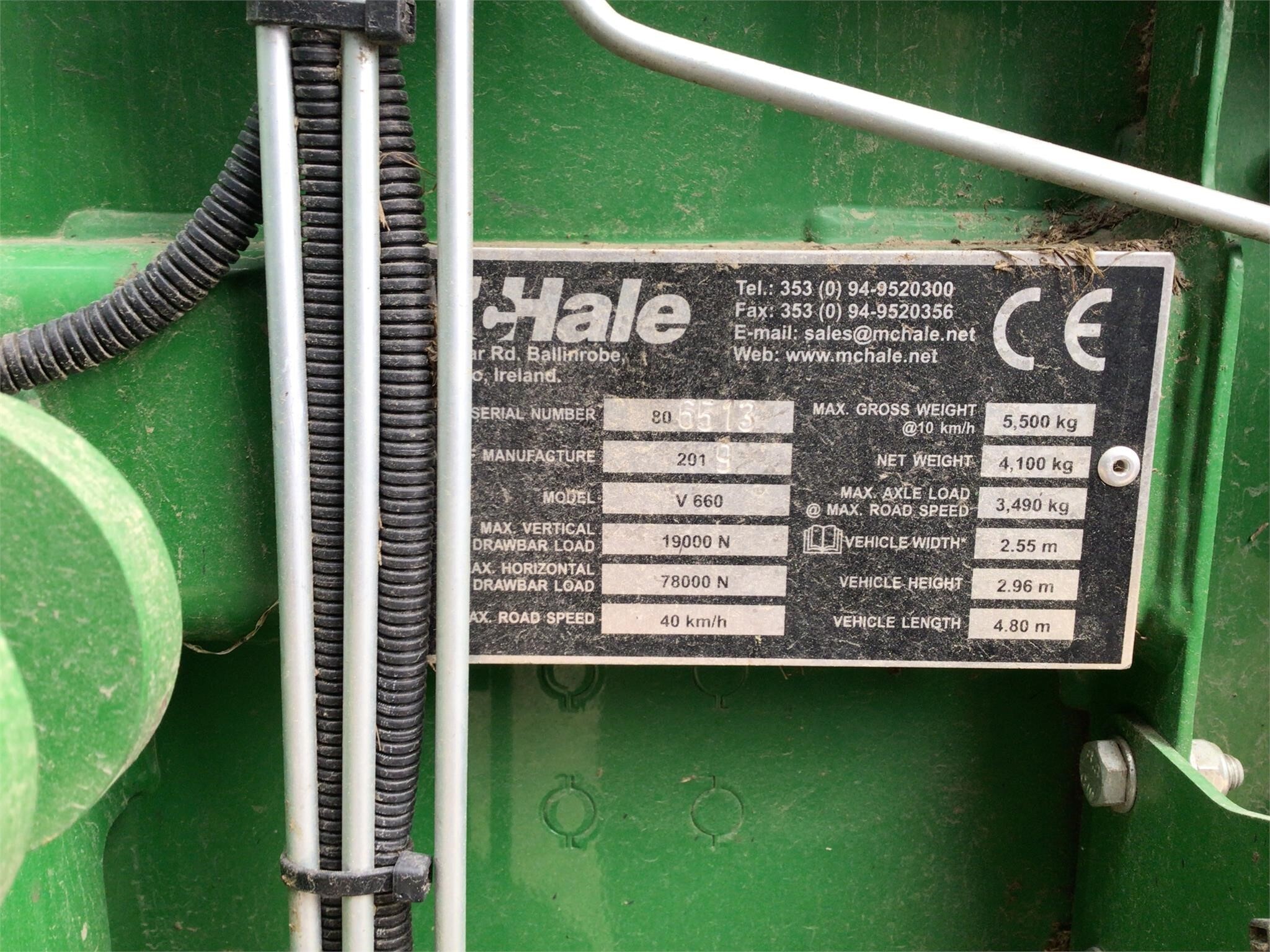 2019 McHale V660 Round Baler